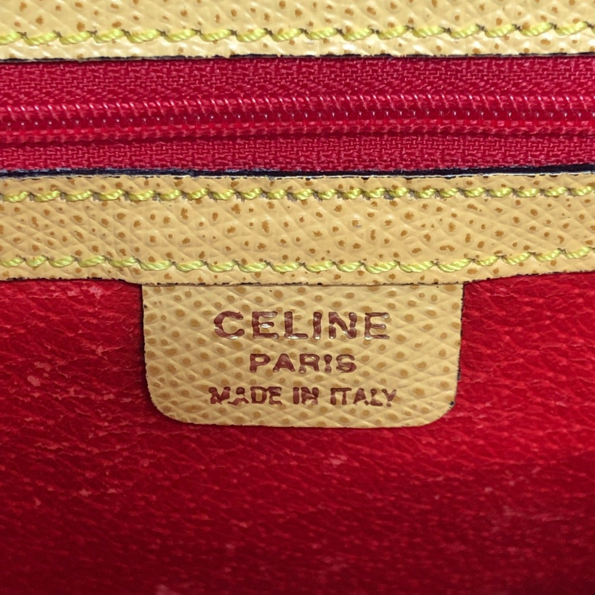 Celine Yellow Leather Shoulder Bag (Pre-Owned)