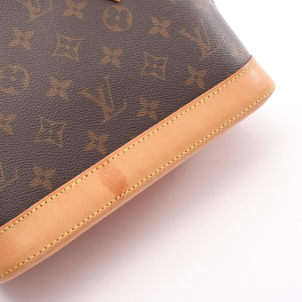 Louis Vuitton Brown Monogram Coated Canvas Leather Handbag (Pre-Owned)