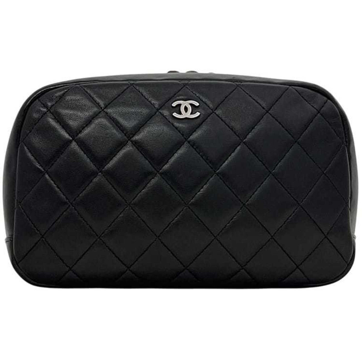 Chanel 2.55 Black Leather Pouch (Pre-Owned)