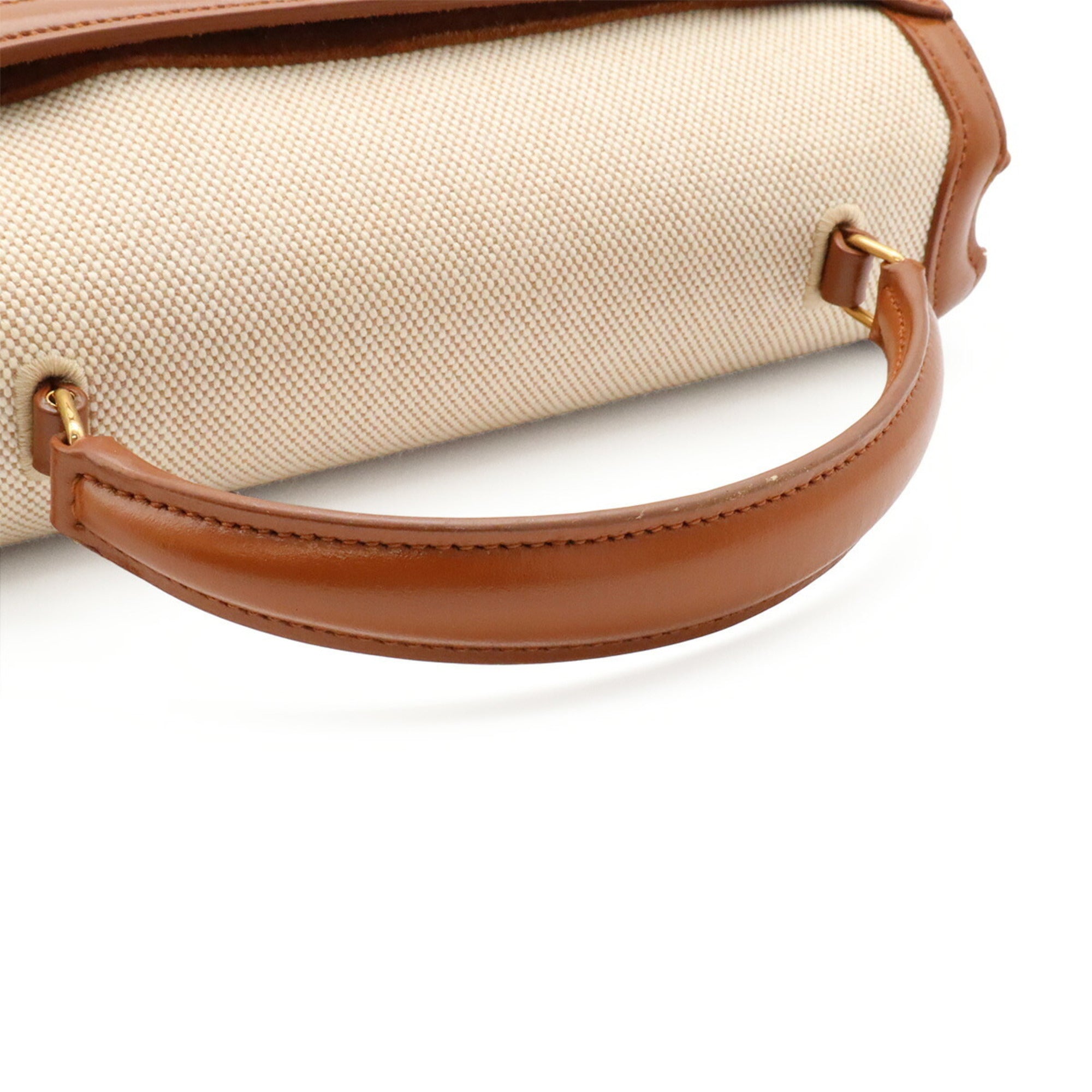 Yves Saint Laurent Brown Canvas Handbag (Pre-Owned)