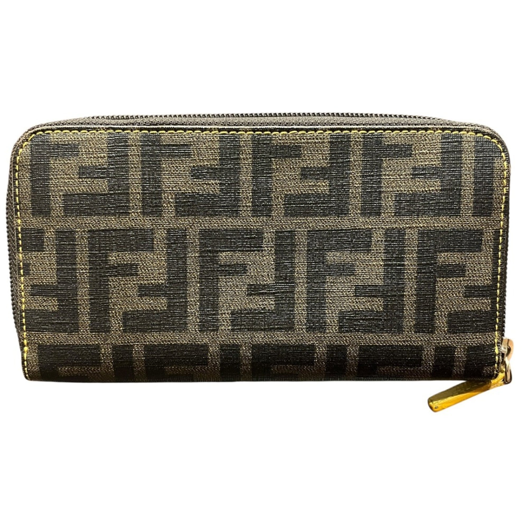 Fendi Zucca Brown Pvc Long Wallet (Bi-Fold) (Pre-Owned)