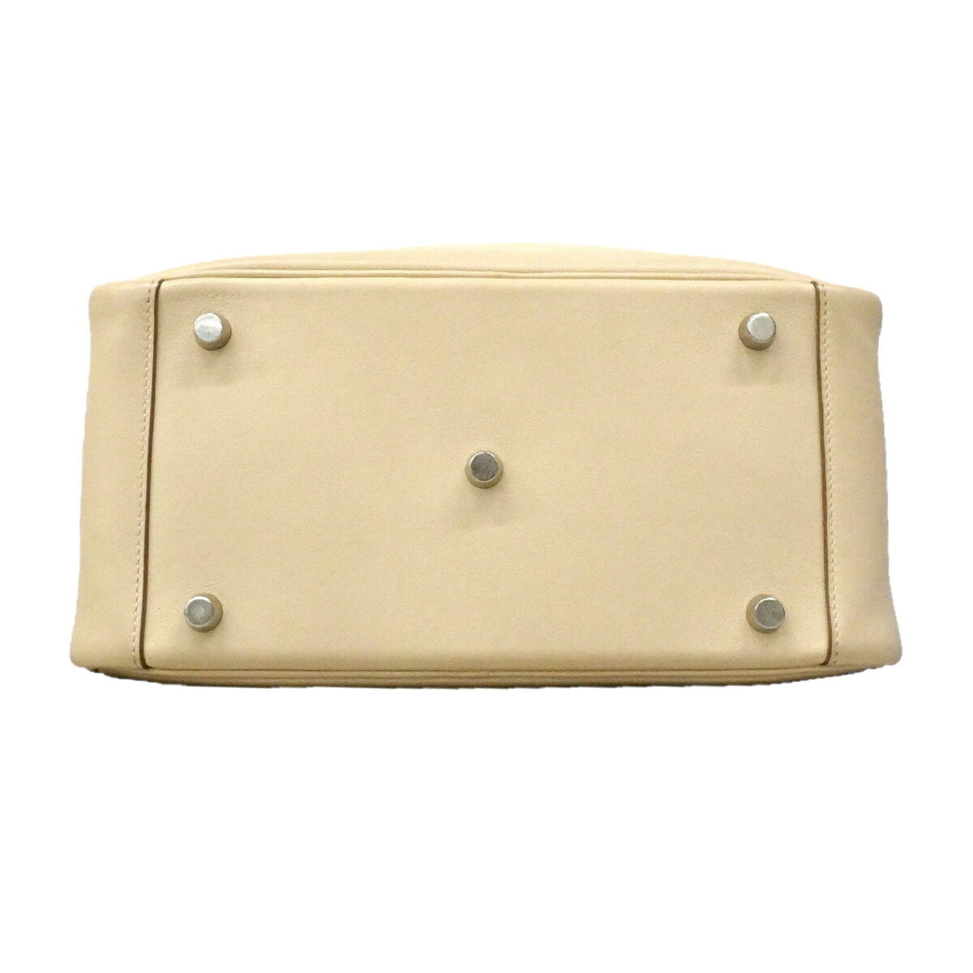 Hermes White Swift Leather Handbag (Pre-Owned)
