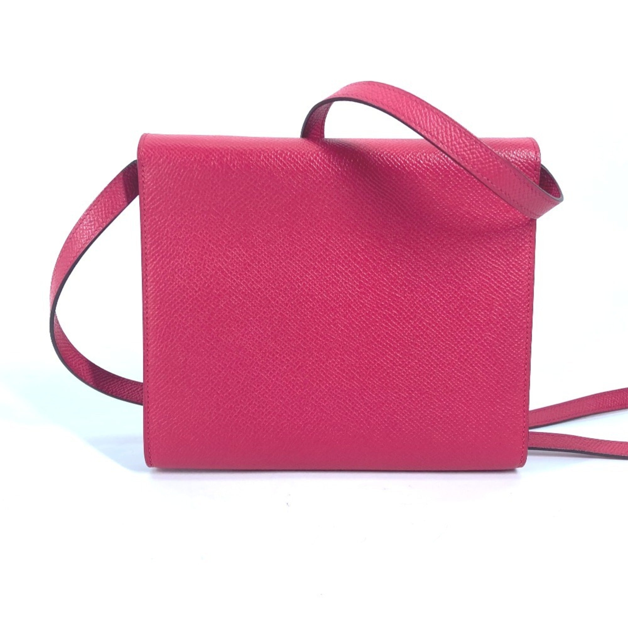 Hermes Pink Epsom Leather Pochette Shoulder Bag (Pre-Owned)