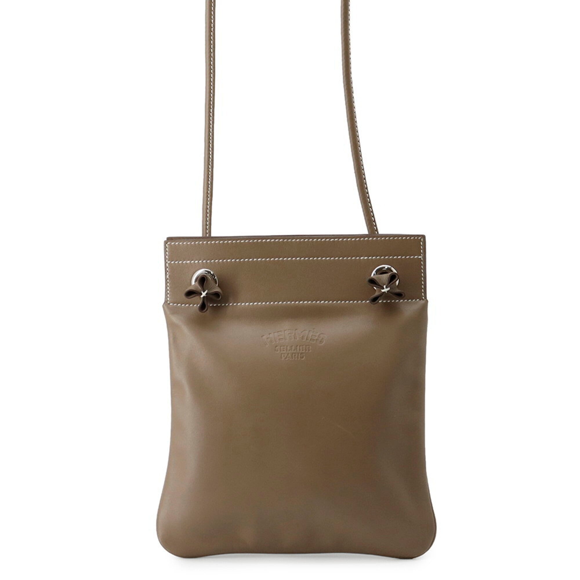 Hermes Etoupe Gray Swift Leather Shoulder Bag (Pre-Owned)