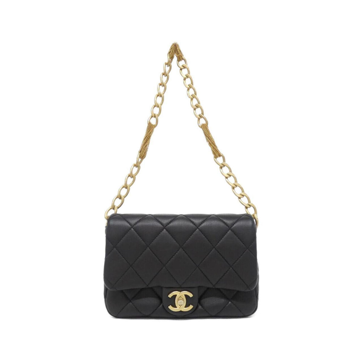 Chanel Black Leather Shoulder Bag (Pre-Owned)