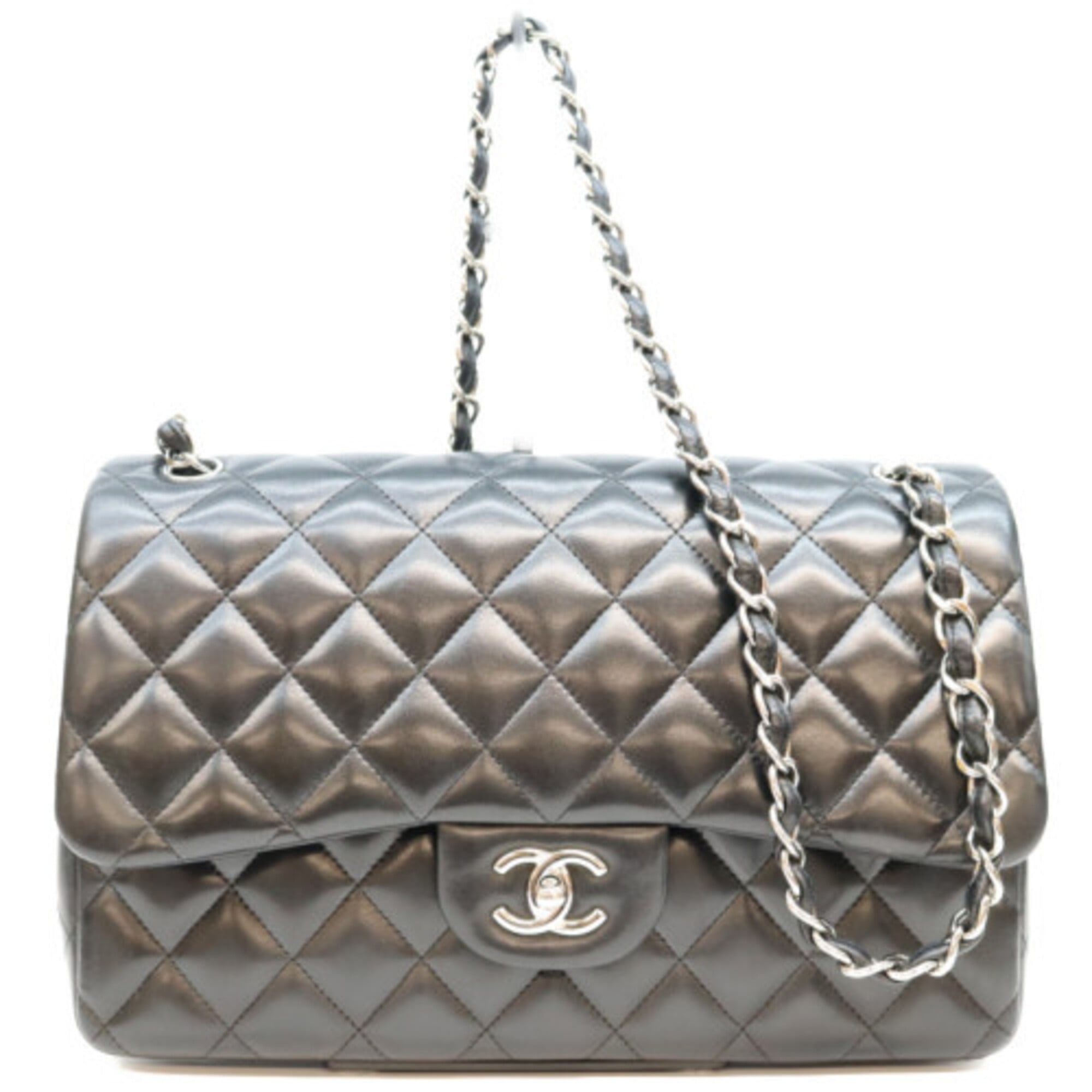 Chanel Brown Leather Shoulder Bag (Pre-Owned)