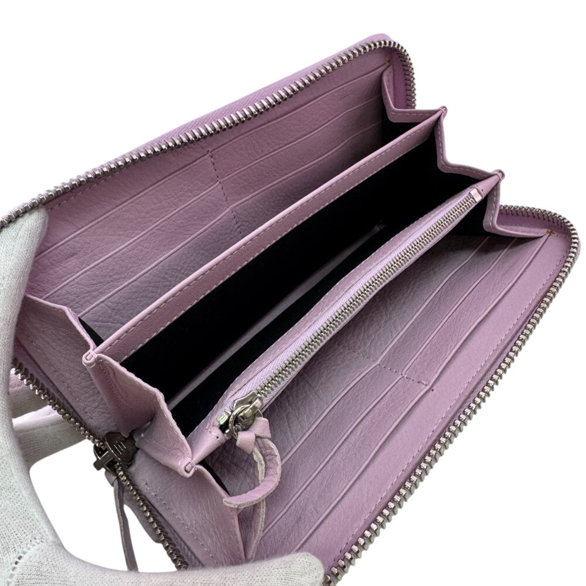 Balenciaga Pink Leather Long Wallet (Bi-Fold) (Pre-Owned)