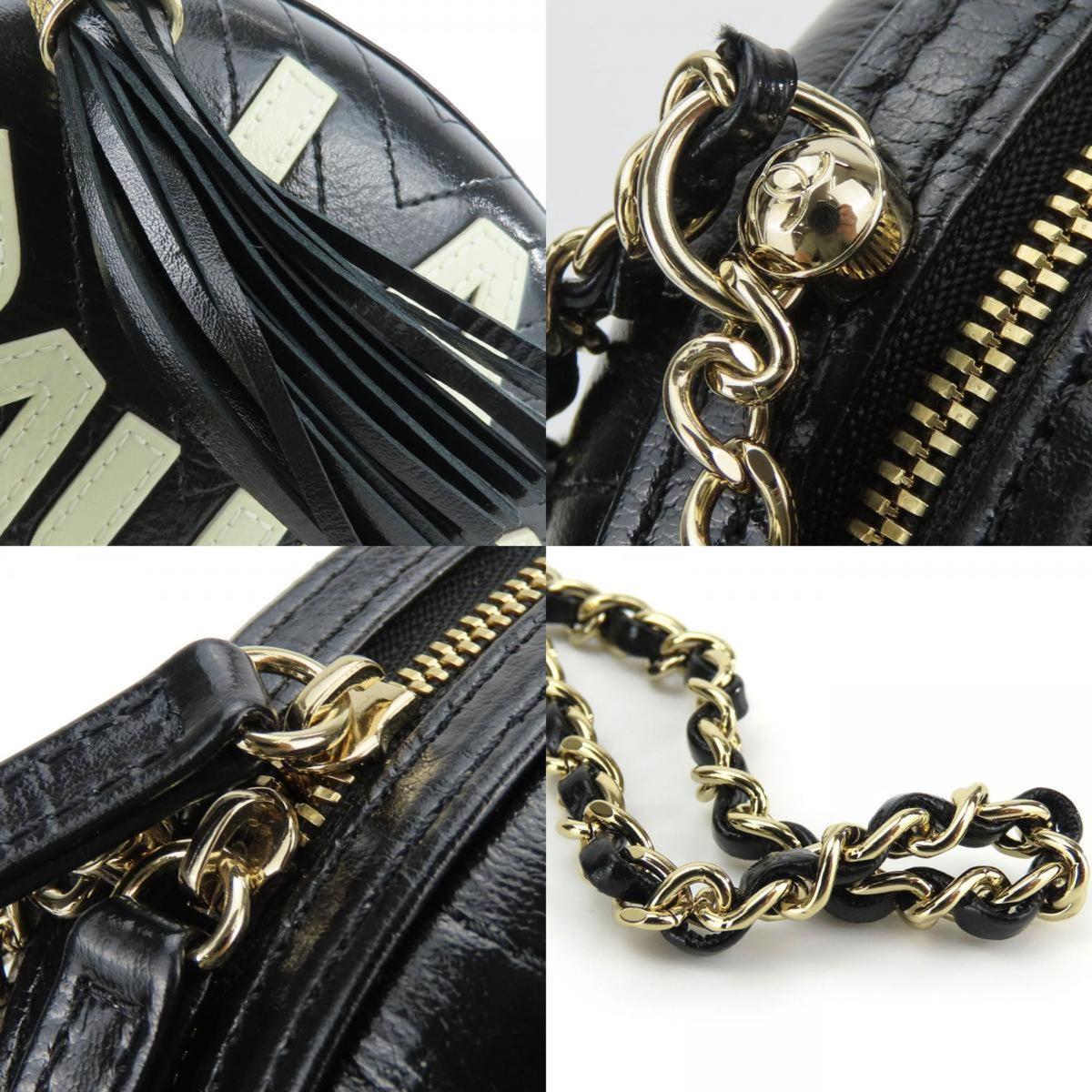 Chanel Black Leather Shoulder Bag (Pre-Owned)
