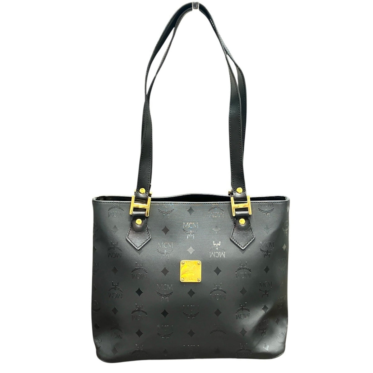 Mcm Black Pvc Leather Tote Bag (Pre-Owned)