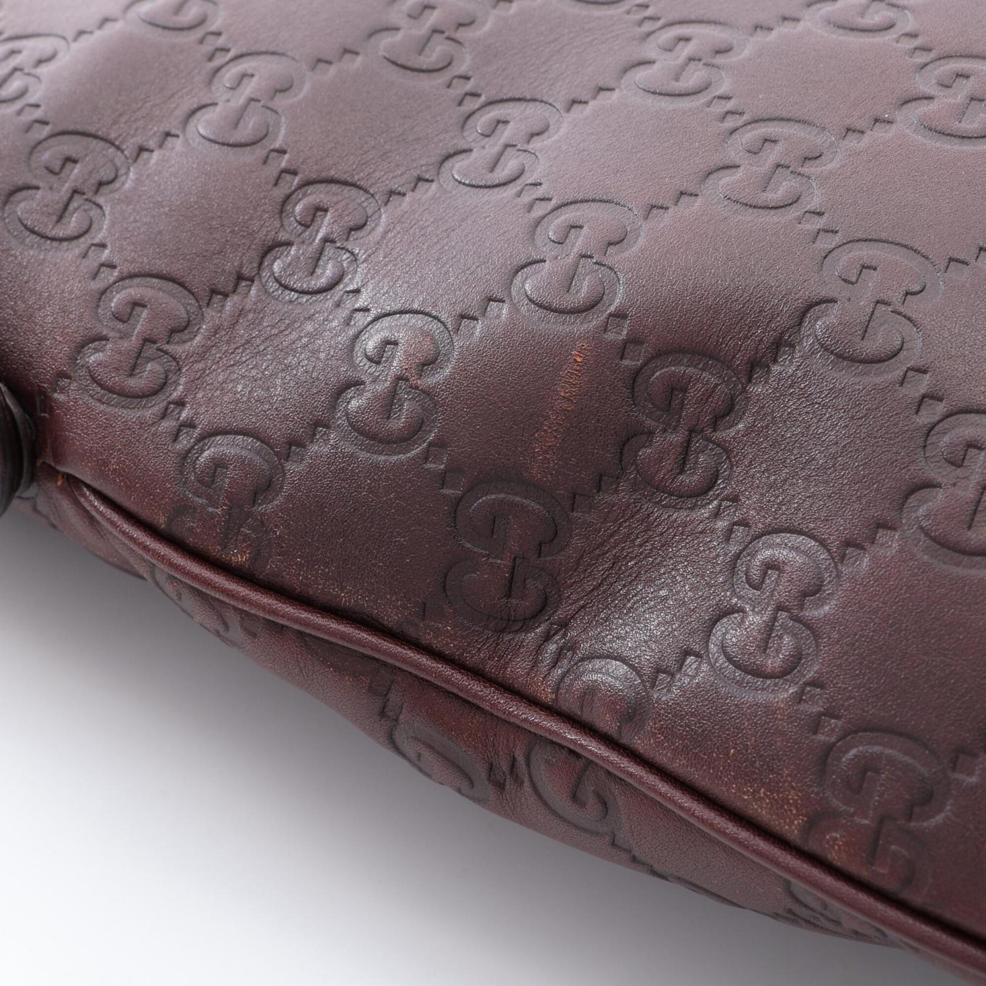 Gucci Brown Leather Handbag Shoulder Bag (Pre-Owned)