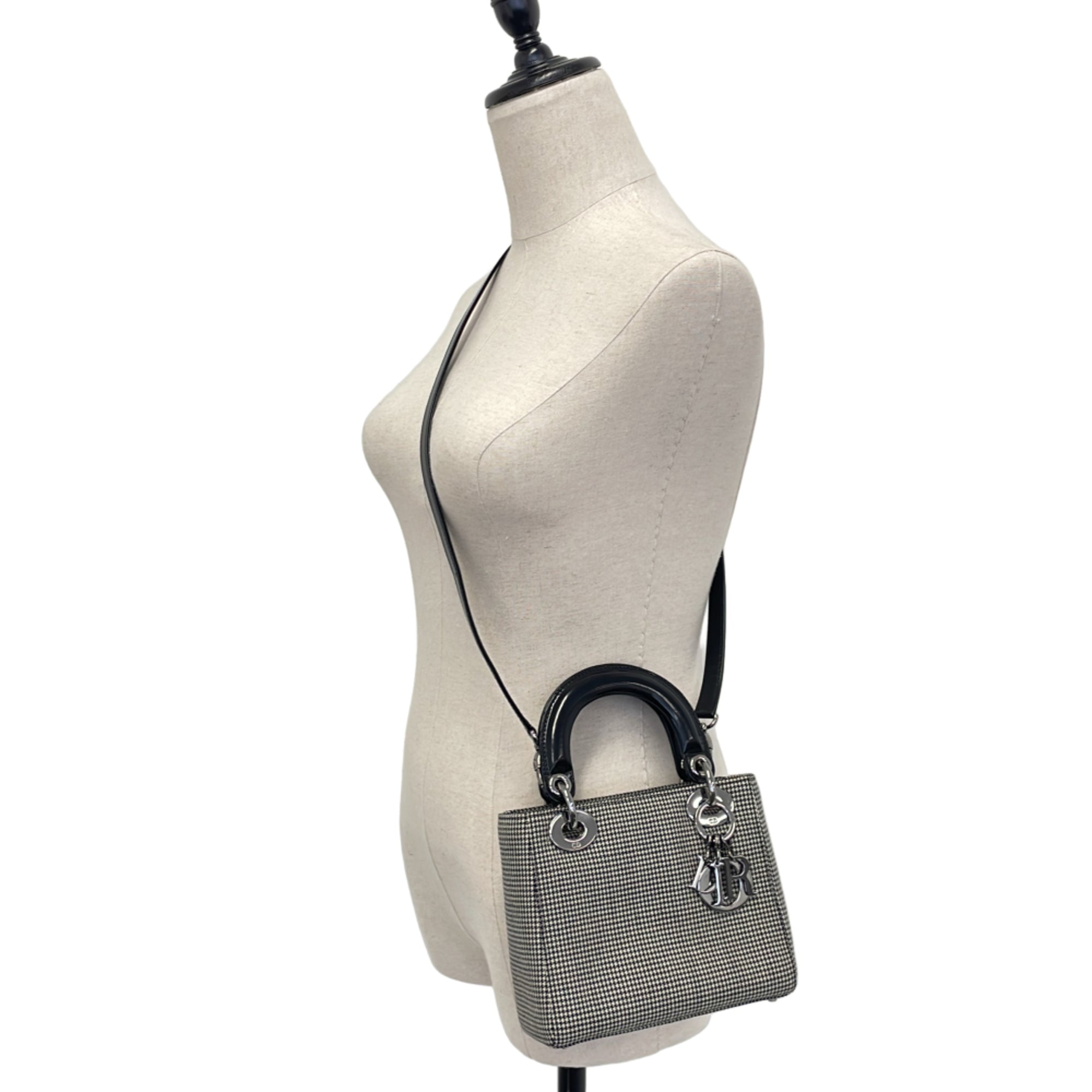 Christian Dior Black Gray Shoulder Bag (Pre-Owned)