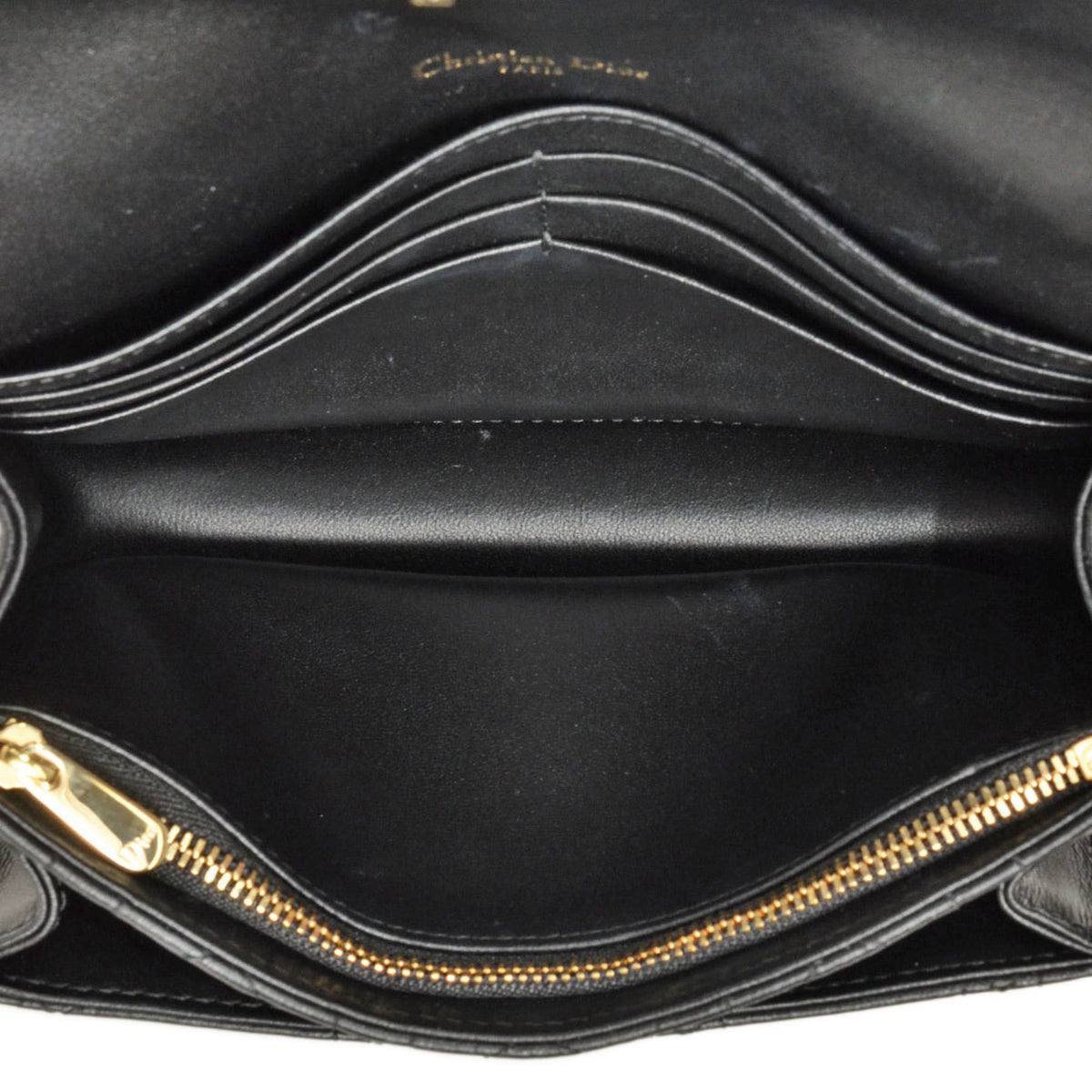 Christian Dior Black Leather Shoulder Bag (Pre-Owned)