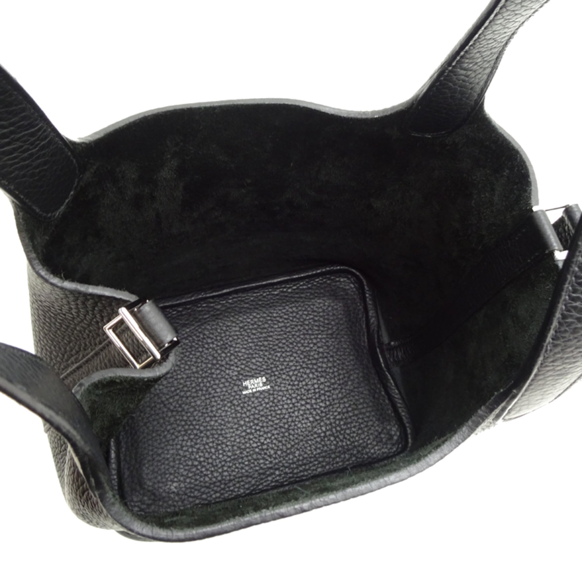 Hermes Black Taurillon Clemence Leather Handbag (Pre-Owned)