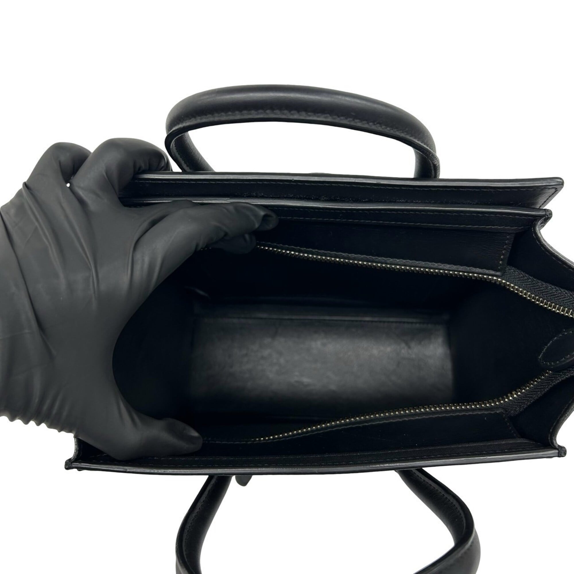 Celine Black Leather Handbag Shoulder Bag (Pre-Owned)