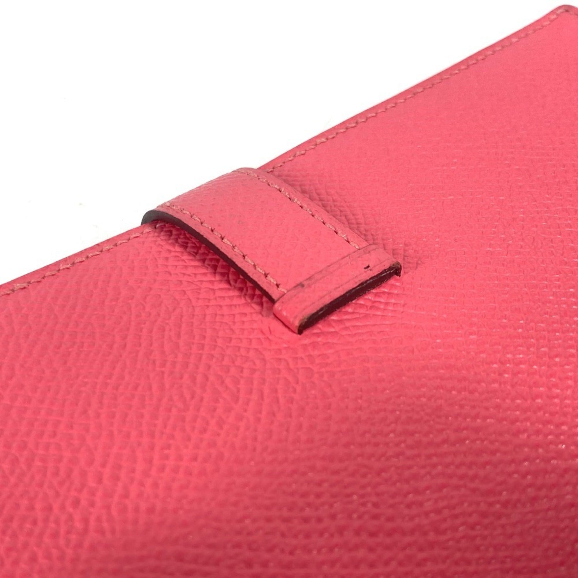 Hermes Pink Epsom Leather Long Wallet (Bi-Fold) (Pre-Owned)