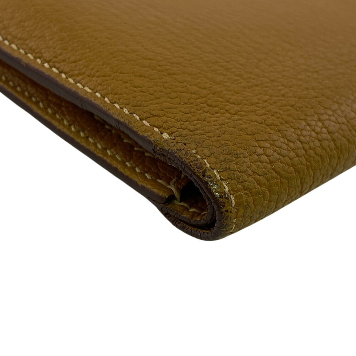 Hermes Beige Leather Wallet (Bi-Fold) (Pre-Owned)