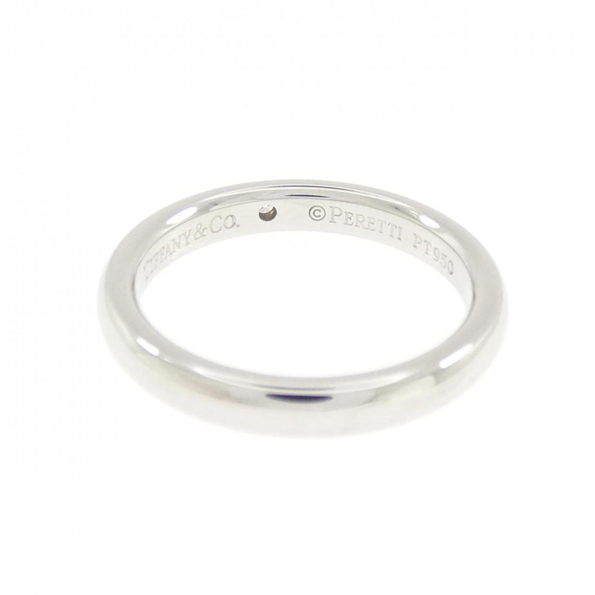 Tiffany Platinum Platinum 950 Band Ring (Pre-Owned)