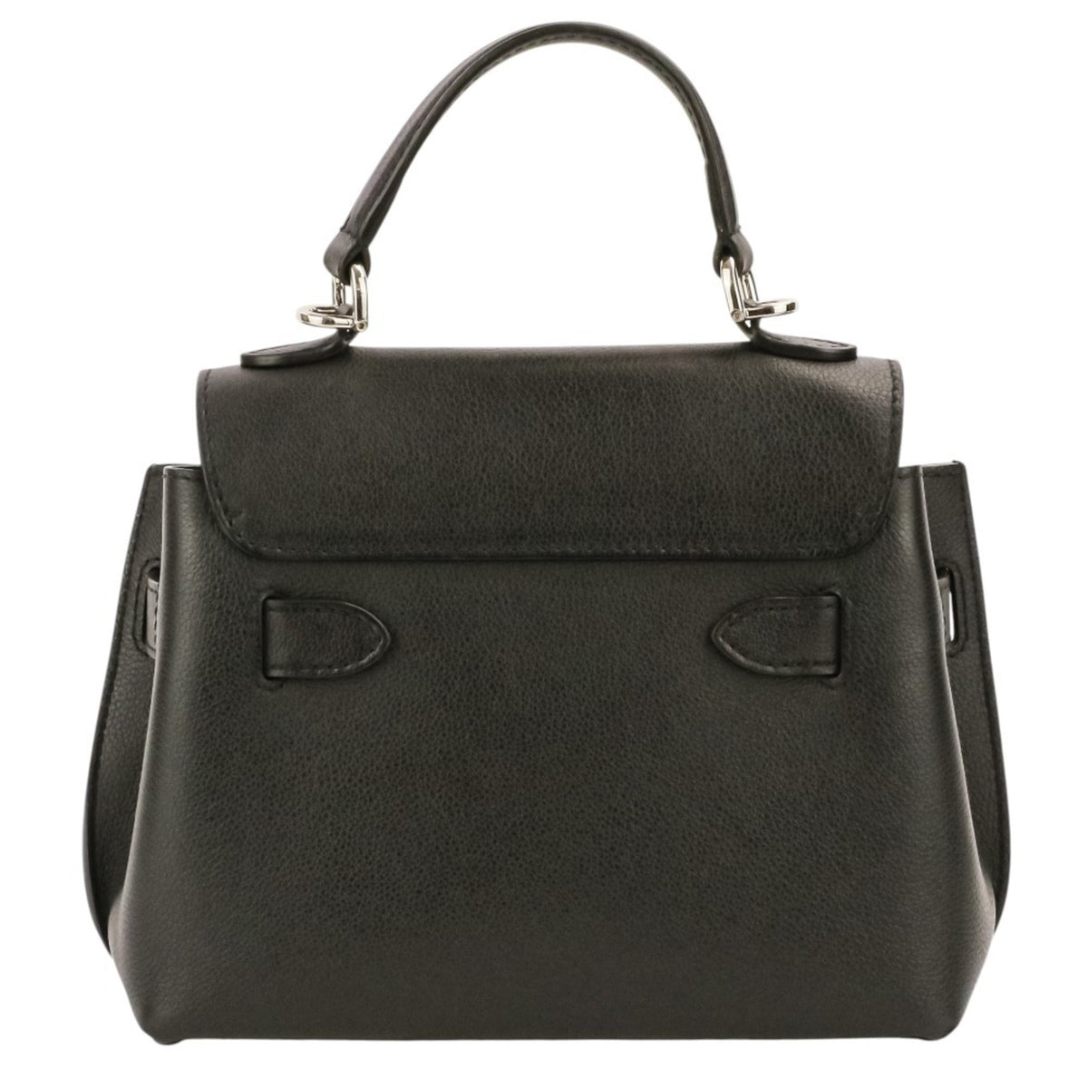 Louis Vuitton Black Leather Handbag Shoulder Bag (Pre-Owned)