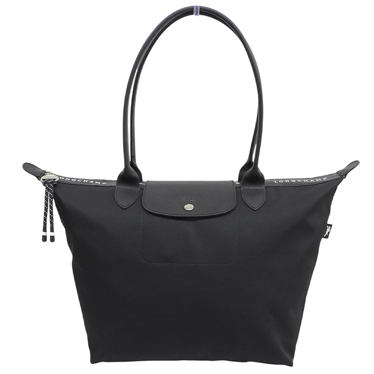 Longchamp Black Nylon Handbag Shoulder Bag (Pre-Owned)