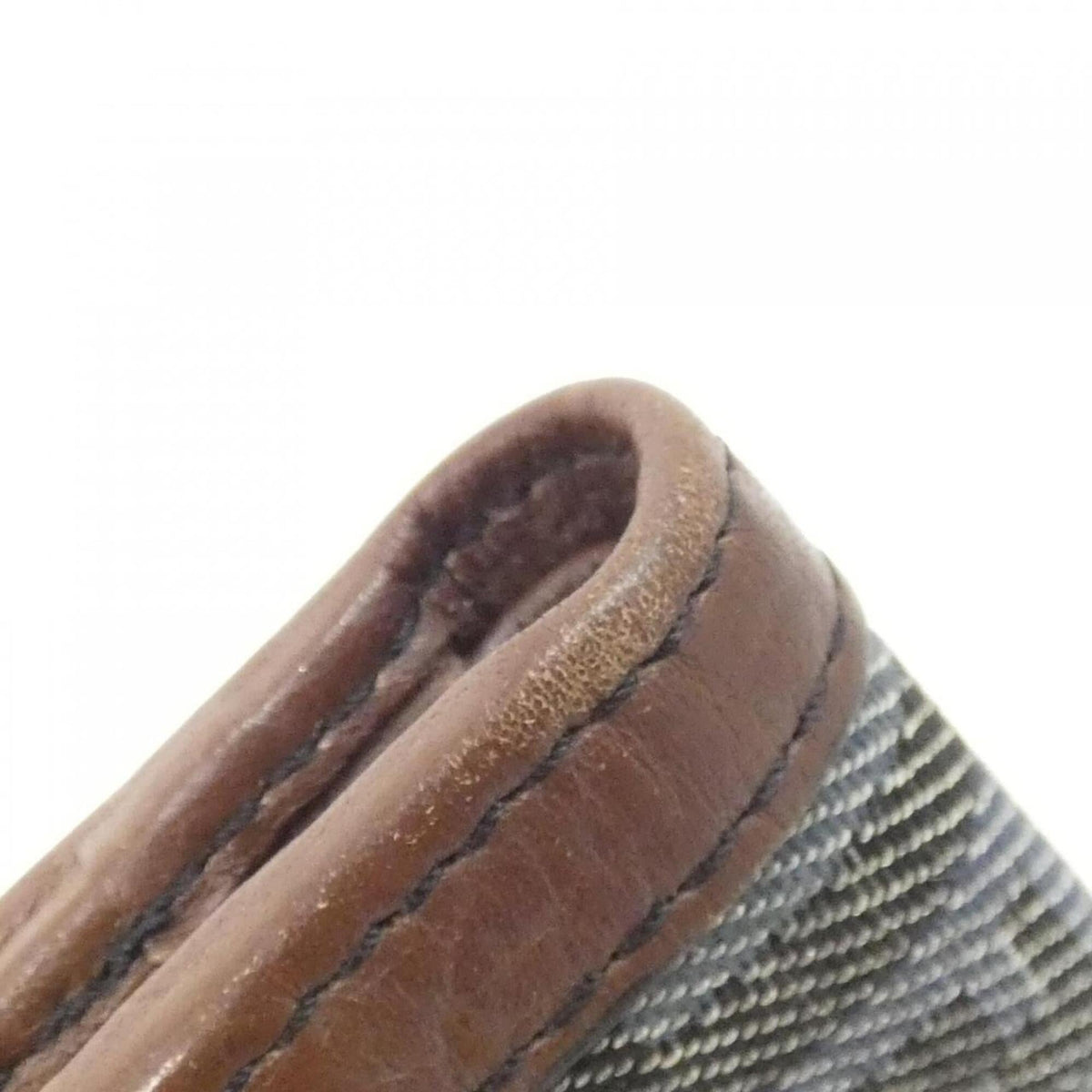 Fendi Blue Brown Gray Canvas Leather Wallet (Bi-Fold) (Pre-Owned)