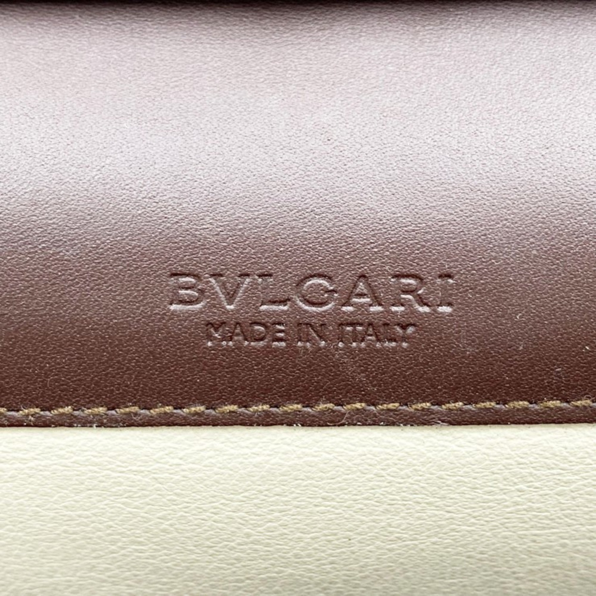 Bvlgari Bvlgari Bvlgari Brown Leather Long Wallet (Bi-Fold) (Pre-Owned)