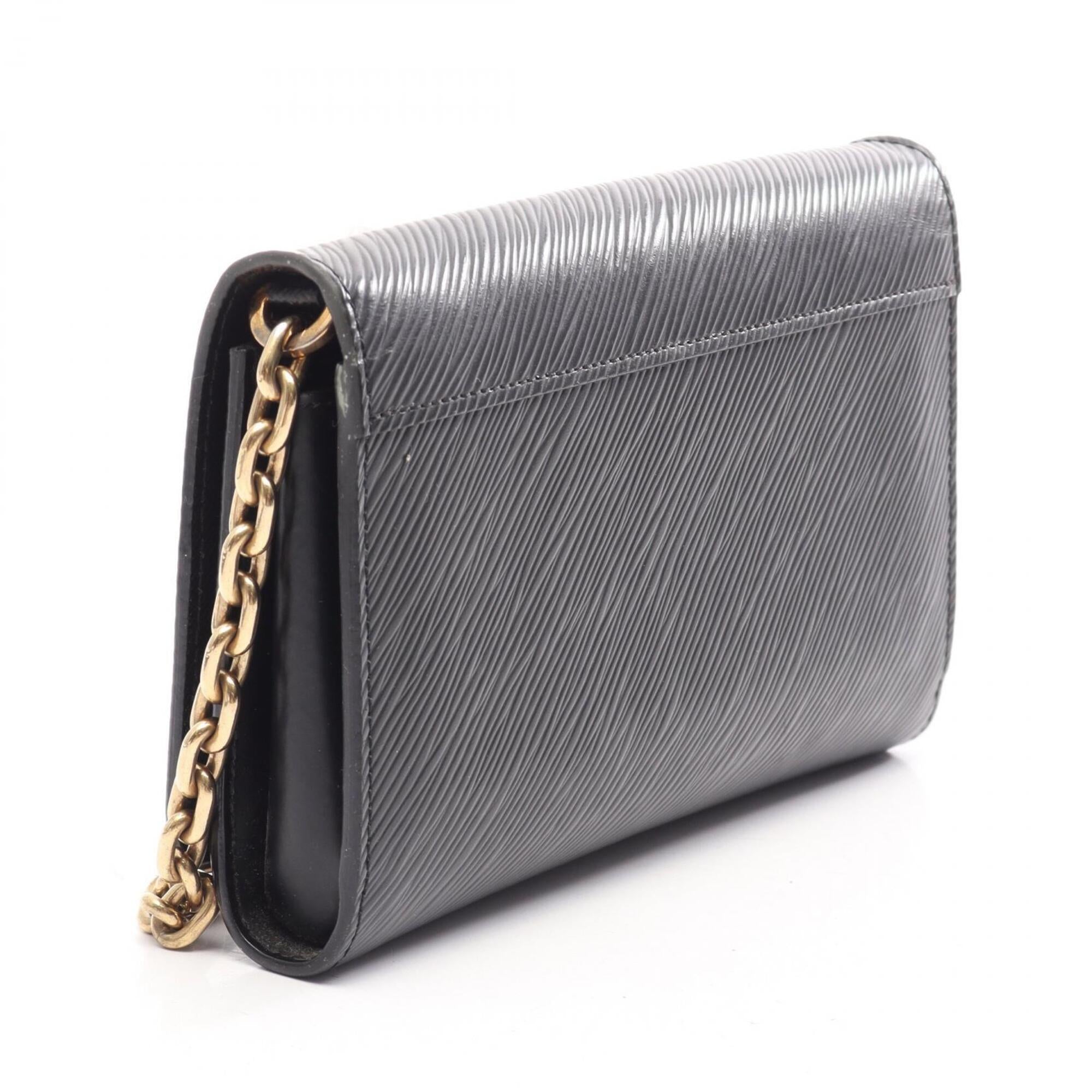 Louis Vuitton Black Noir Leather Handbag Shoulder Bag (Pre-Owned)
