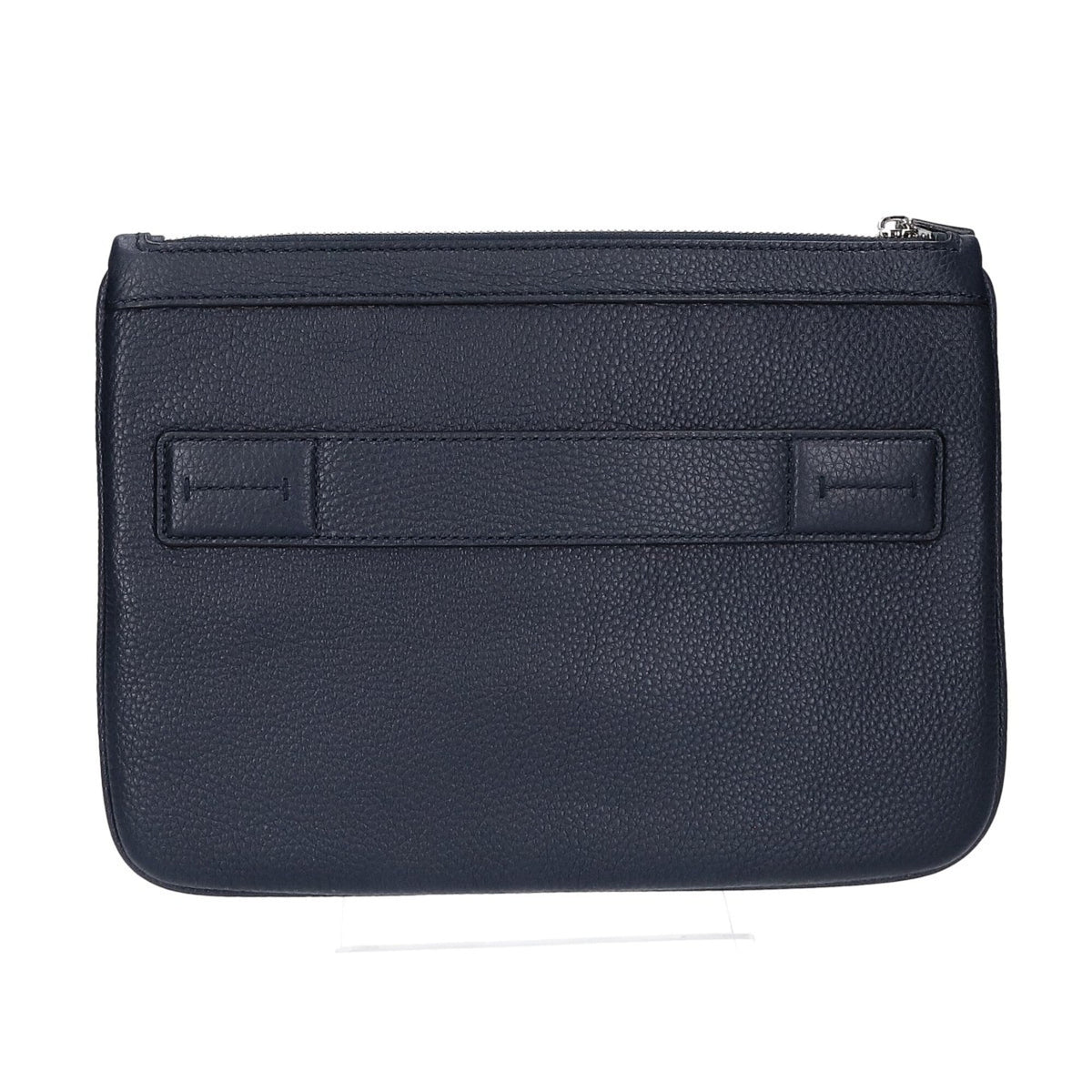 Bally Dark Navy Leather Clutch Bag (Pre-Owned)