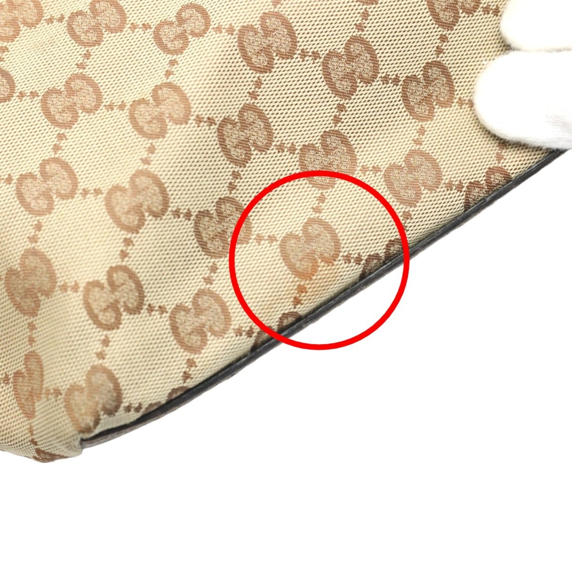 Gucci Gg Canvas Beige Gg Canvas Handbag Tote Bag (Pre-Owned)