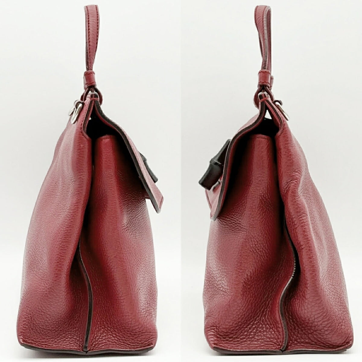 Gucci Bordeaux Leather Shoulder Bag (Pre-Owned)