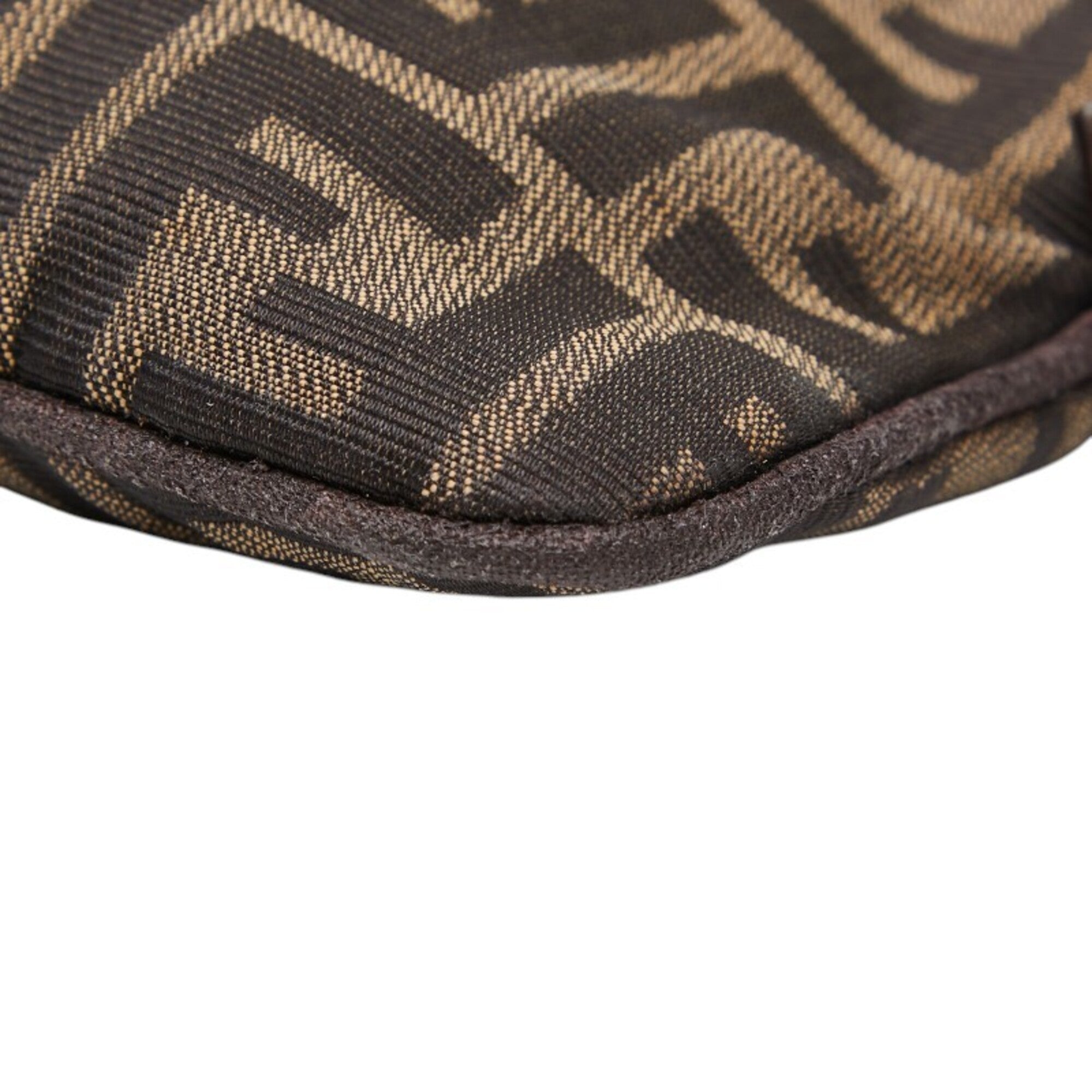 Fendi Brown Canvas Leather Shoulder Bag (Pre-Owned)