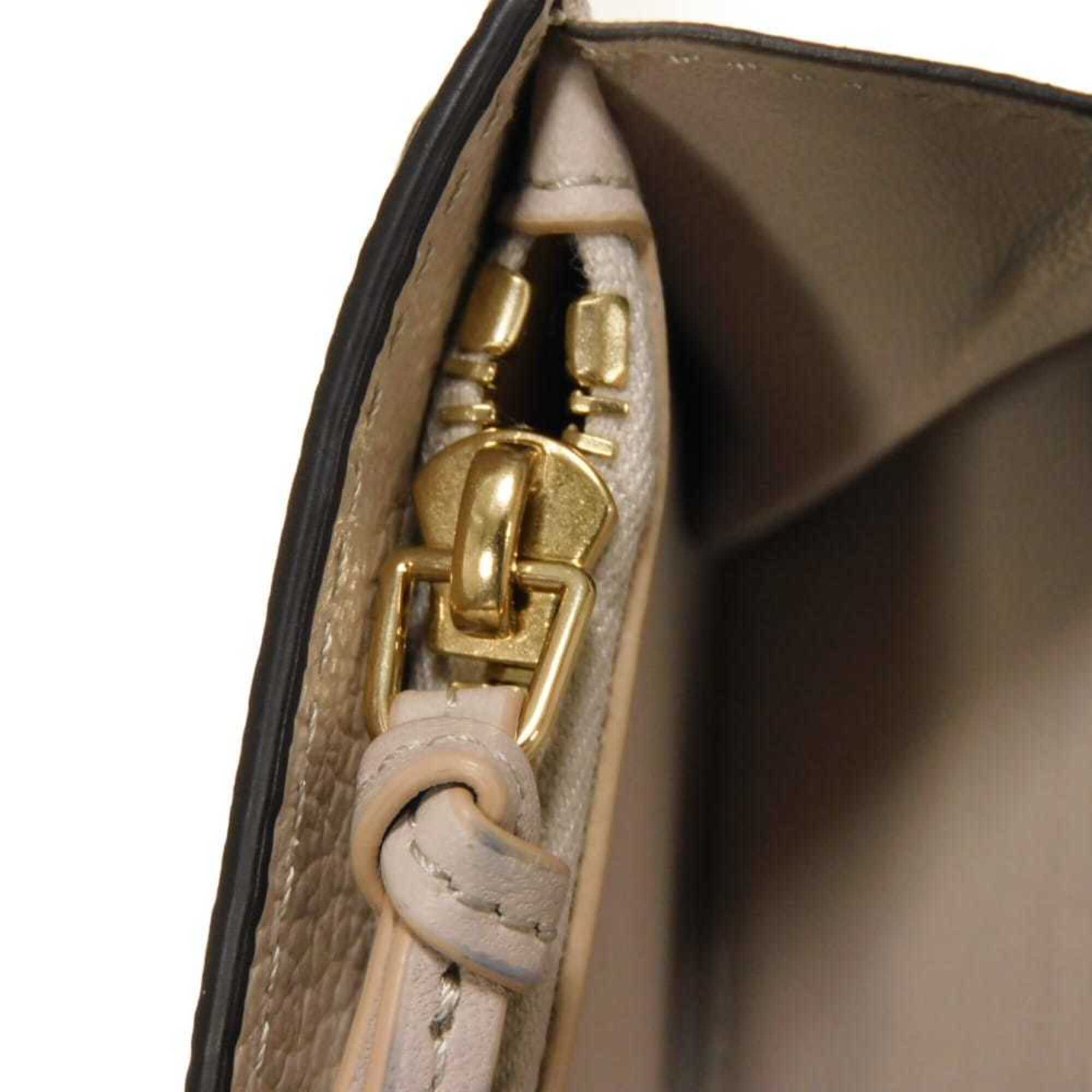 Chloé Gray Leather Long Wallet (Bi-Fold) (Pre-Owned)