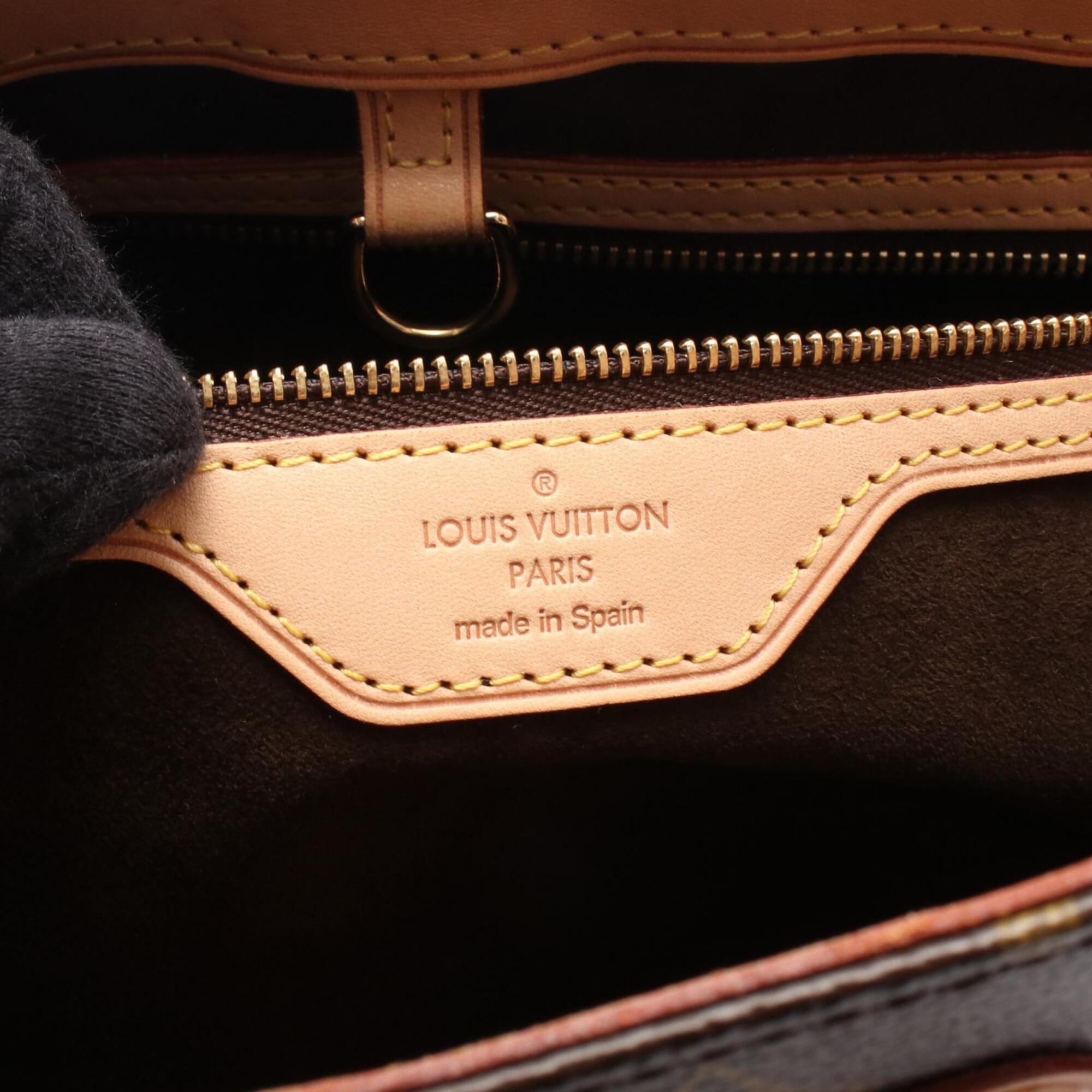 Louis Vuitton Brown Monogram Coated Canvas Leather Handbag (Pre-Owned)