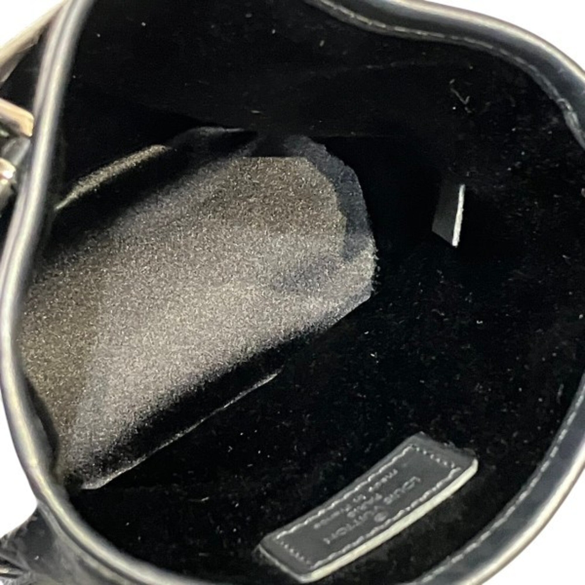 Louis Vuitton Noir Satin Leather Tote Bag (Pre-Owned)