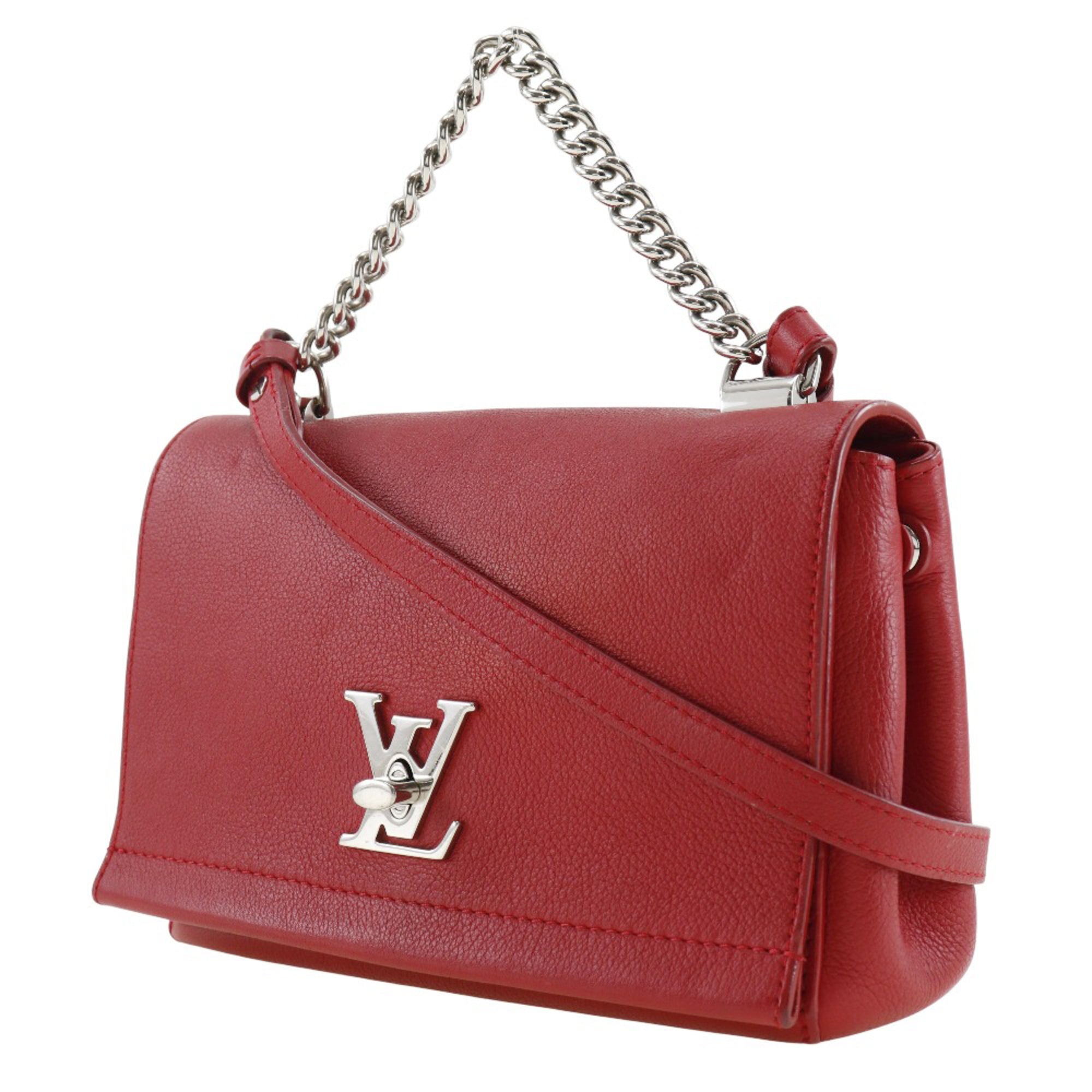 Louis Vuitton Red Color Ruby Leather Shoulder Bag (Pre-Owned)