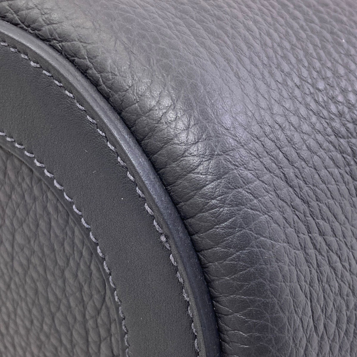 Hermes Gray Taurillon Clemence Leather Handbag (Pre-Owned)