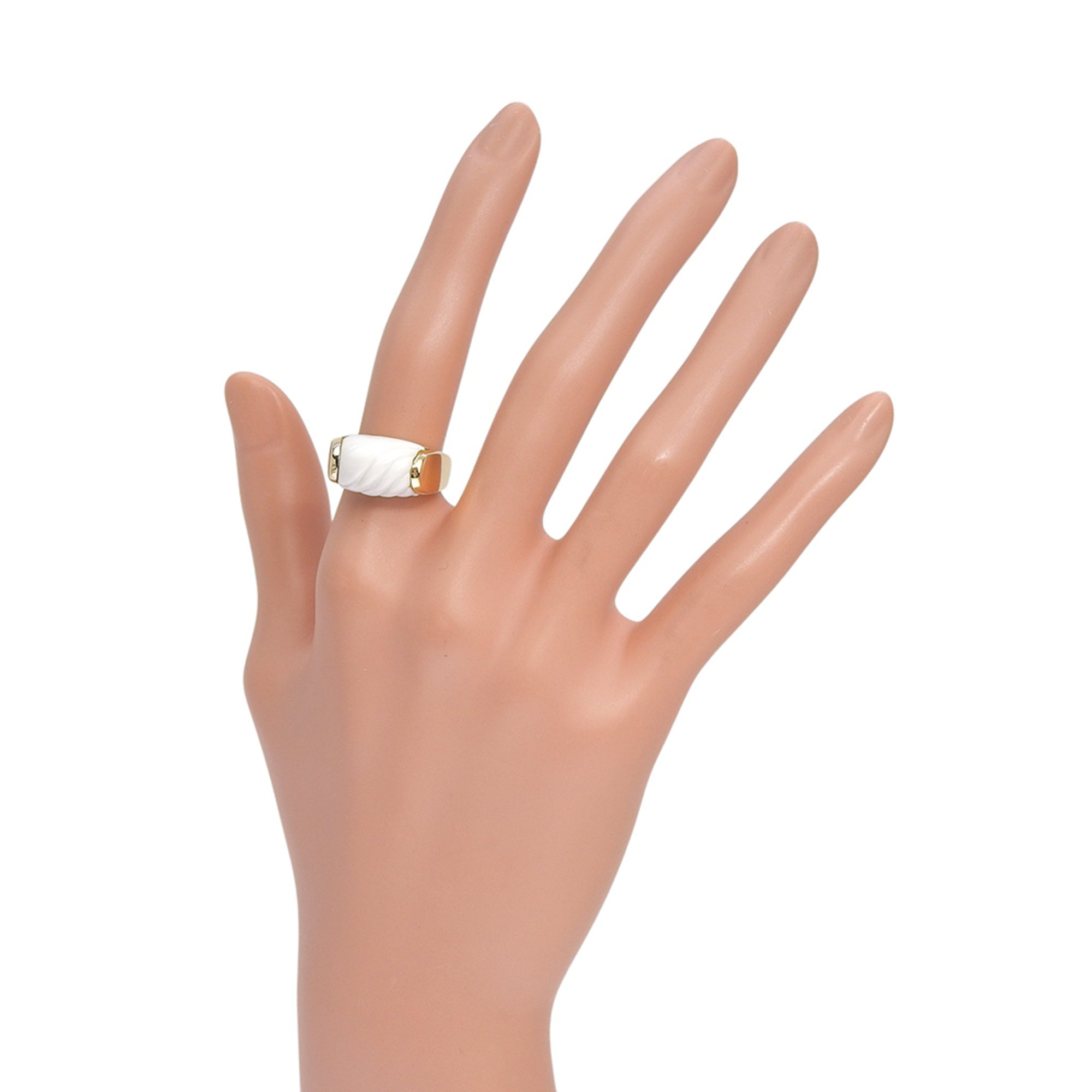 Bvlgari Yellow Gold (18K) Ceramic Band Ring (Pre-Owned)