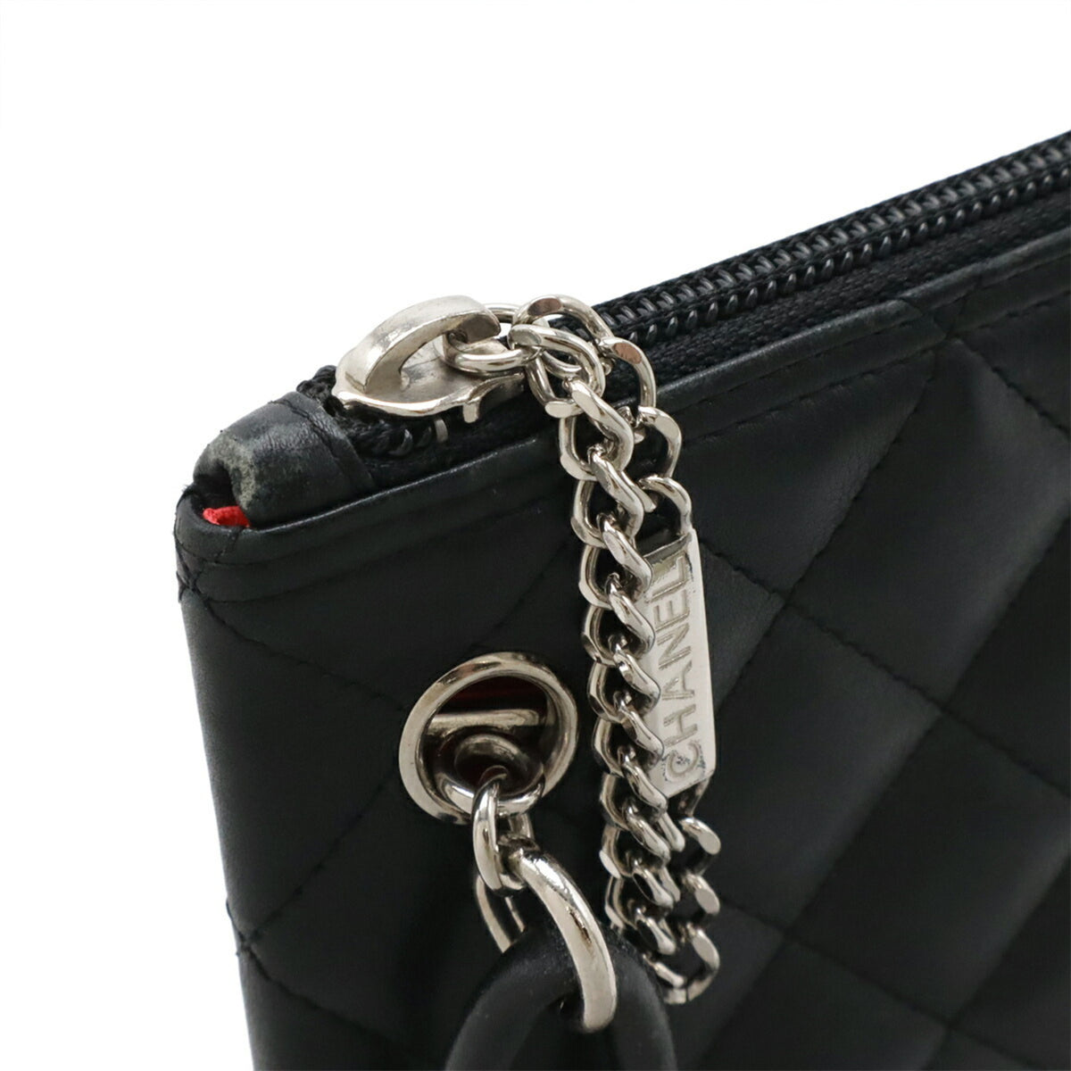 Chanel Black White Leather Shoulder Bag (Pre-Owned)