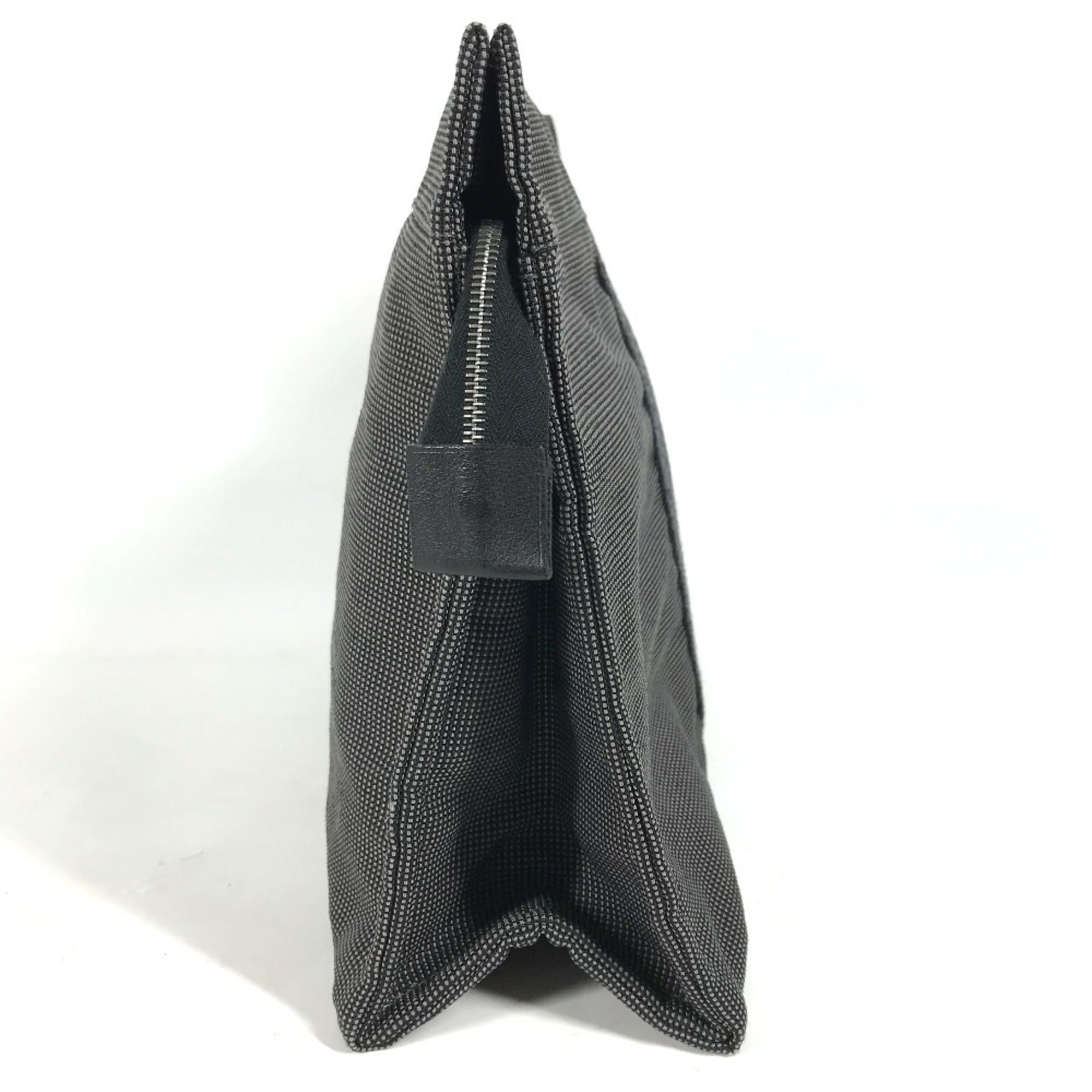 Hermes Her Line Gray Canvas Clutch Bag (Pre-Owned)