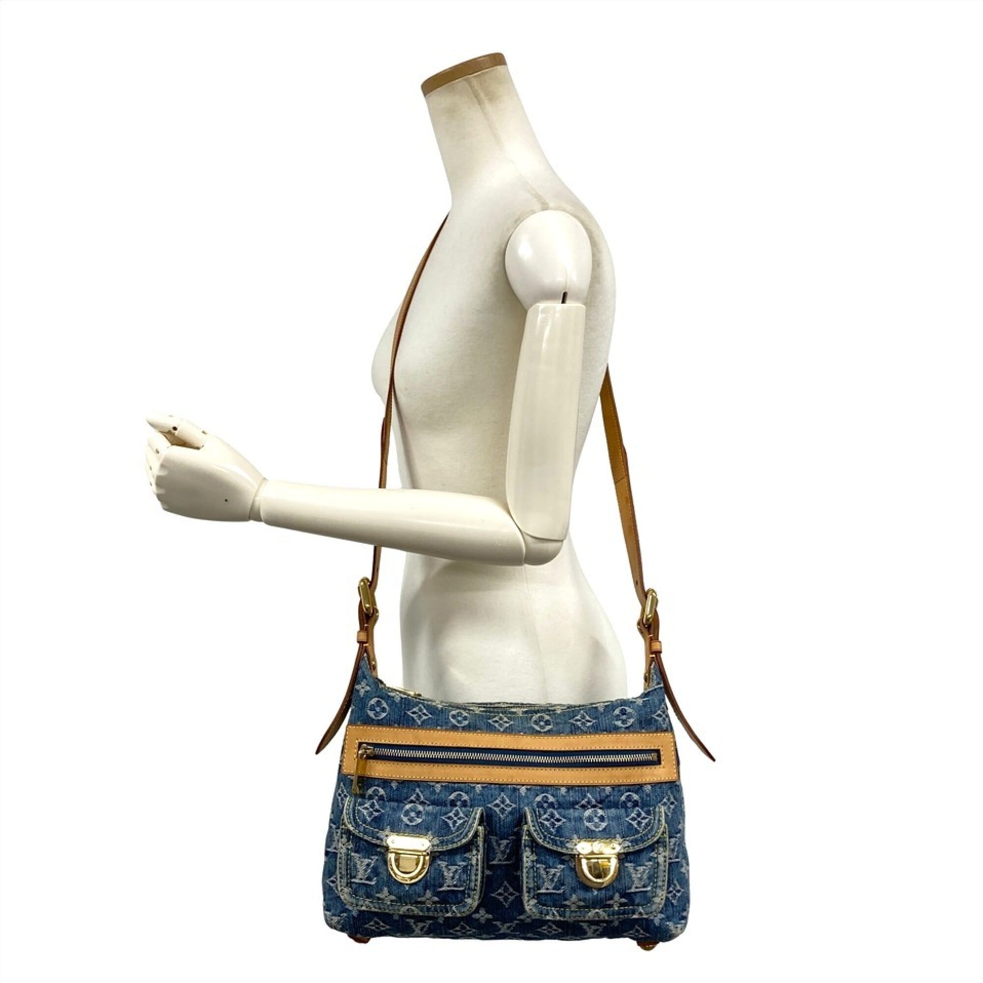 Louis Vuitton Monogram Denim Blue Monogram Denim Shoulder Bag (Pre-Owned)