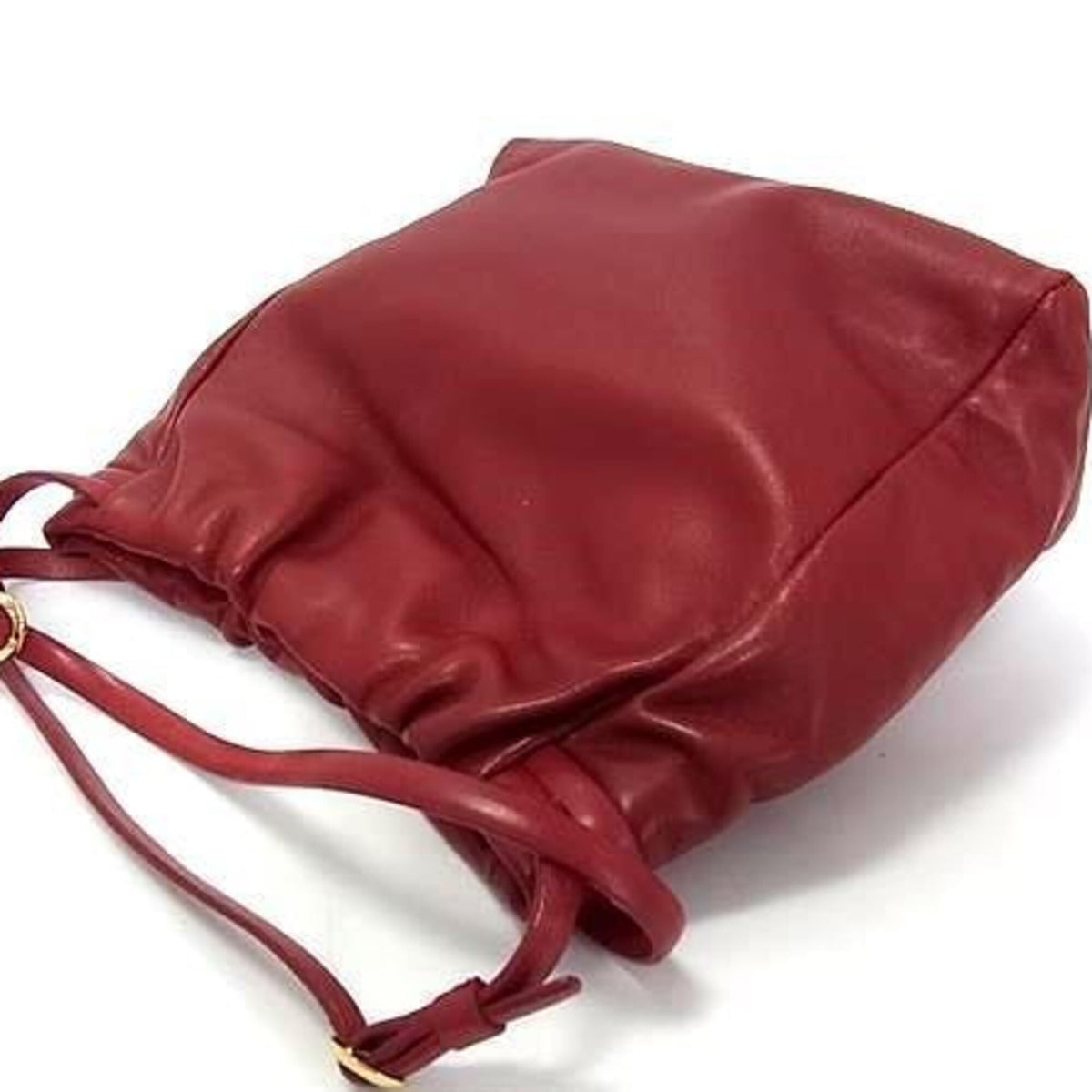 Loewe Red Color Nappa Leather Leather Handbag Tote Bag (Pre-Owned)
