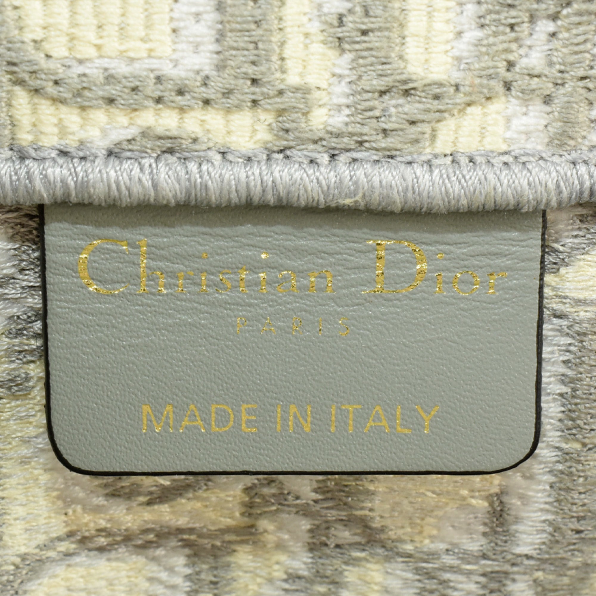 Christian Dior Gray Canvas Handbag Tote Bag (Pre-Owned)