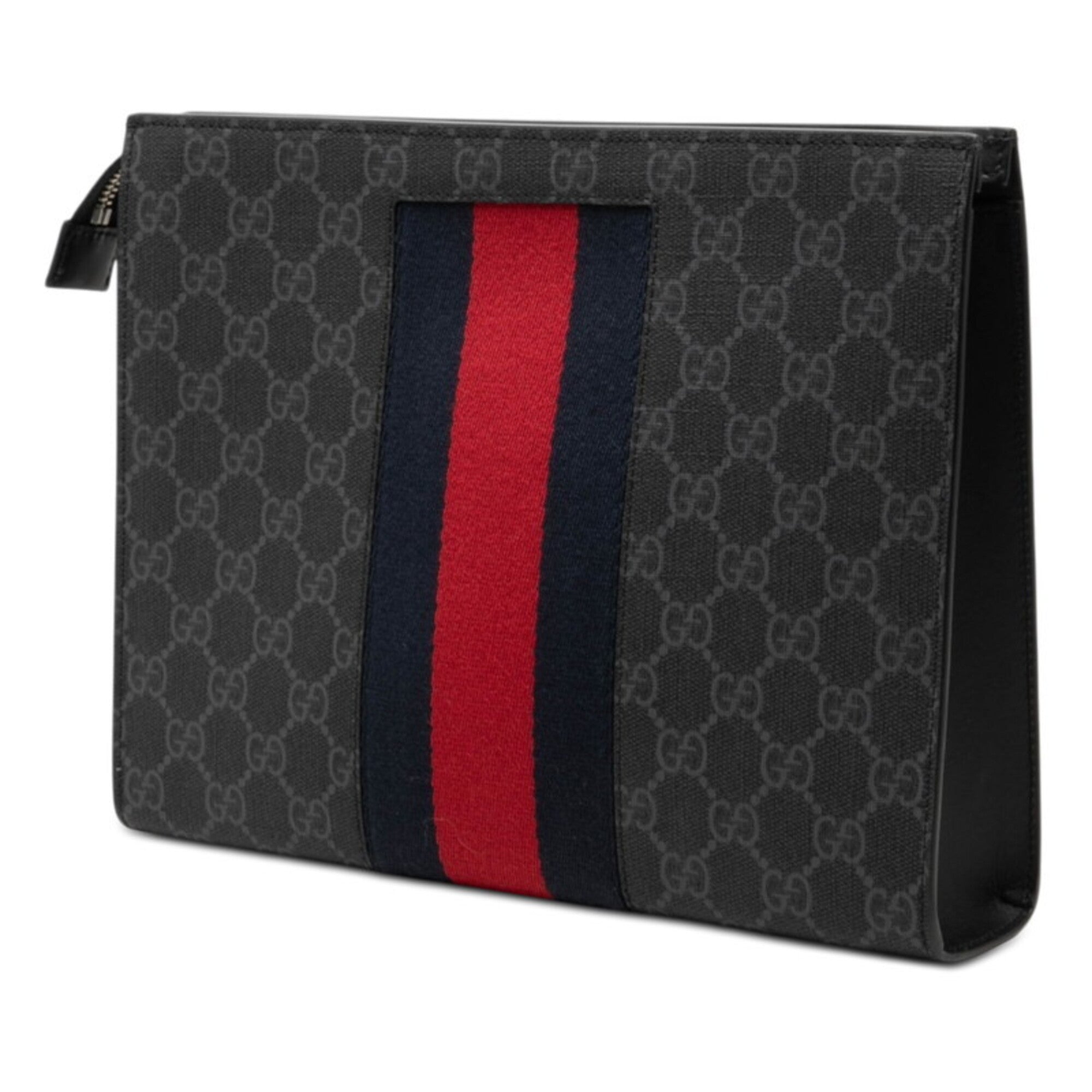Gucci Black Pvc Leather Clutch Bag (Pre-Owned)