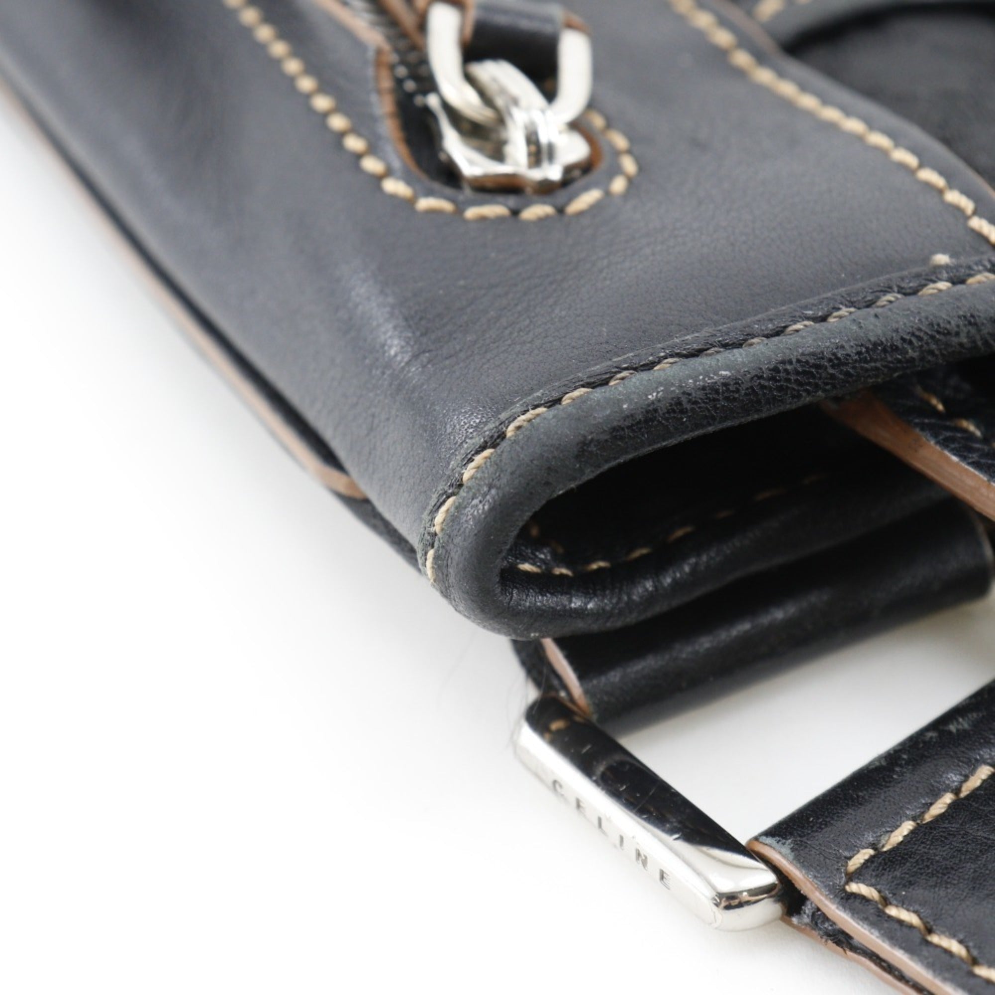Celine Black Nylon Canvas Shoulder Bag (Pre-Owned)
