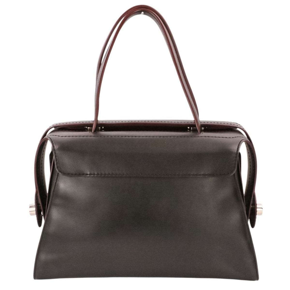 Tod's Black Leather Boston Bag Handbag (Pre-Owned)