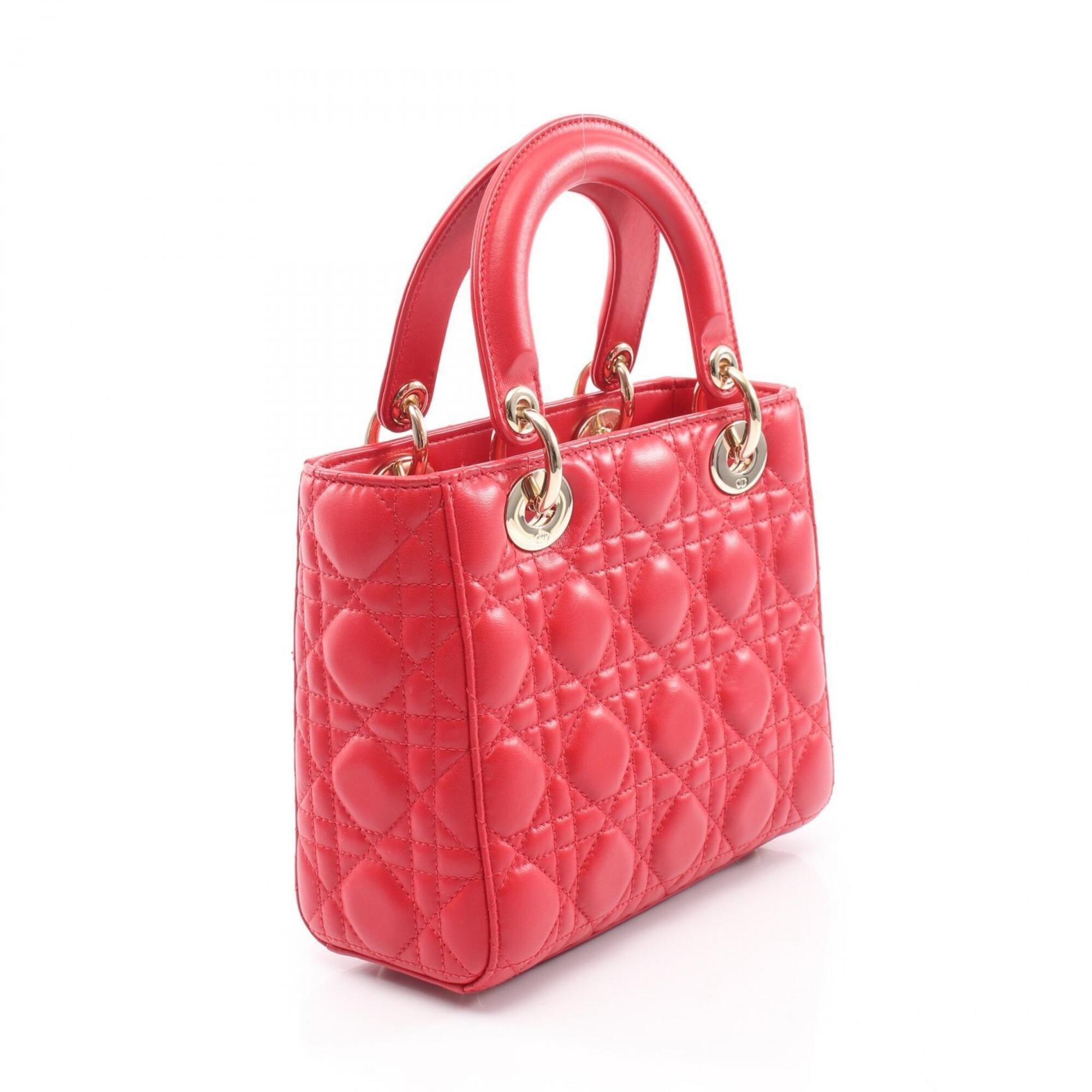 Christian Dior Red Color Leather Handbag (Pre-Owned)