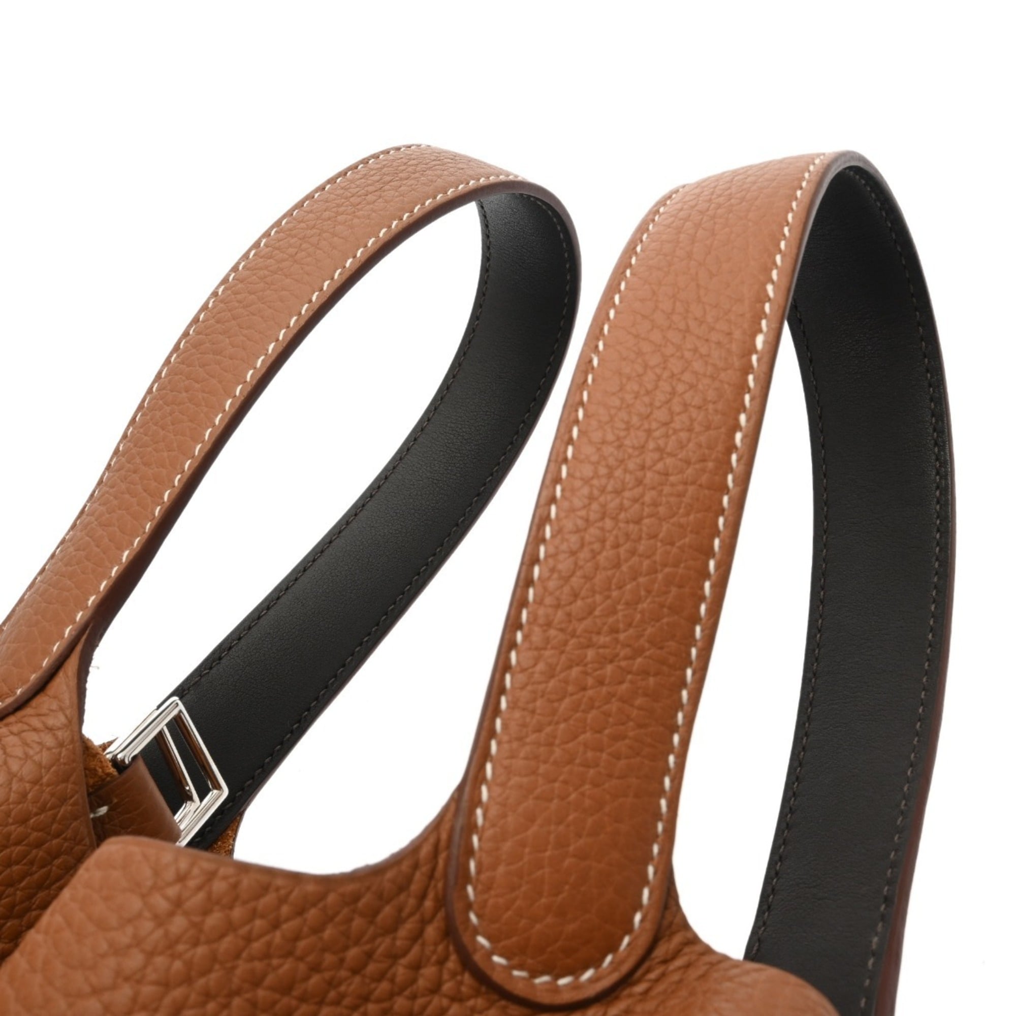 Hermes Picotin Gold Taurillon Clemence Leather Handbag (Pre-Owned)