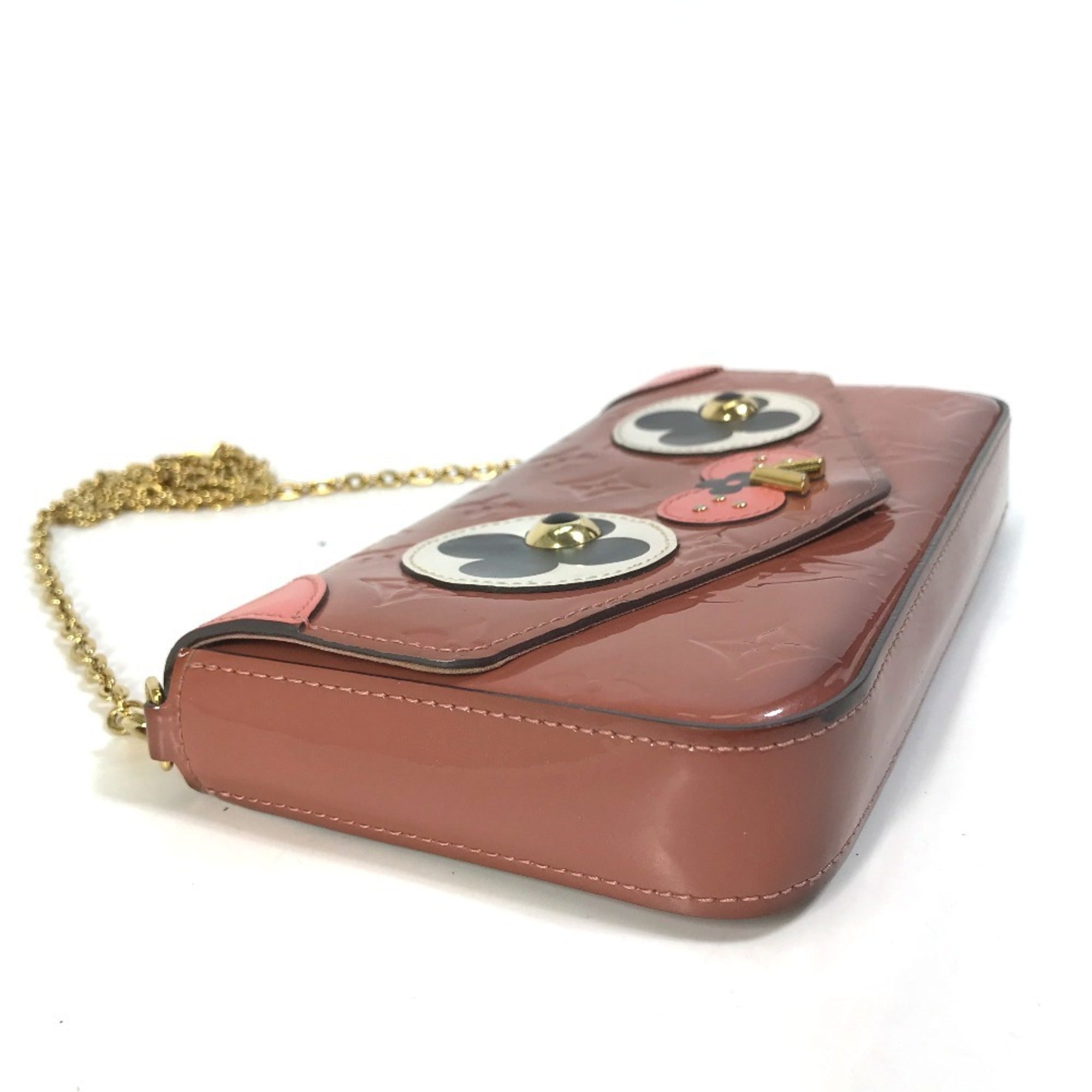 Louis Vuitton Monogram Vernis Pink Patent Leather Pochette Shoulder Bag (Pre-Owned)