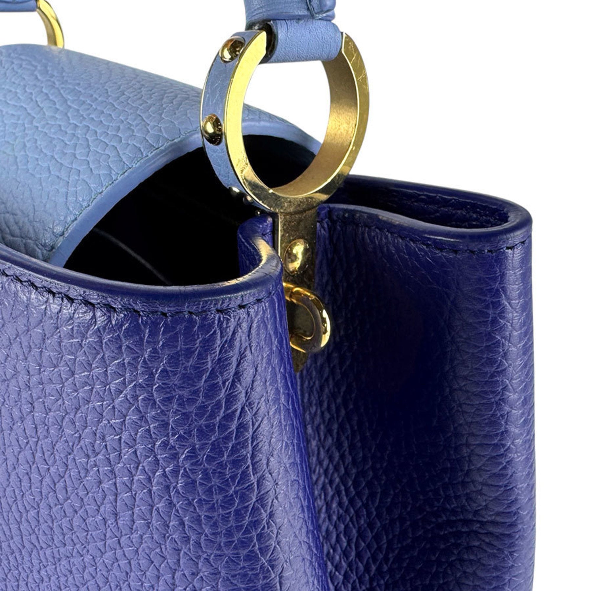 Louis Vuitton Blue Leather Handbag Shoulder Bag (Pre-Owned)