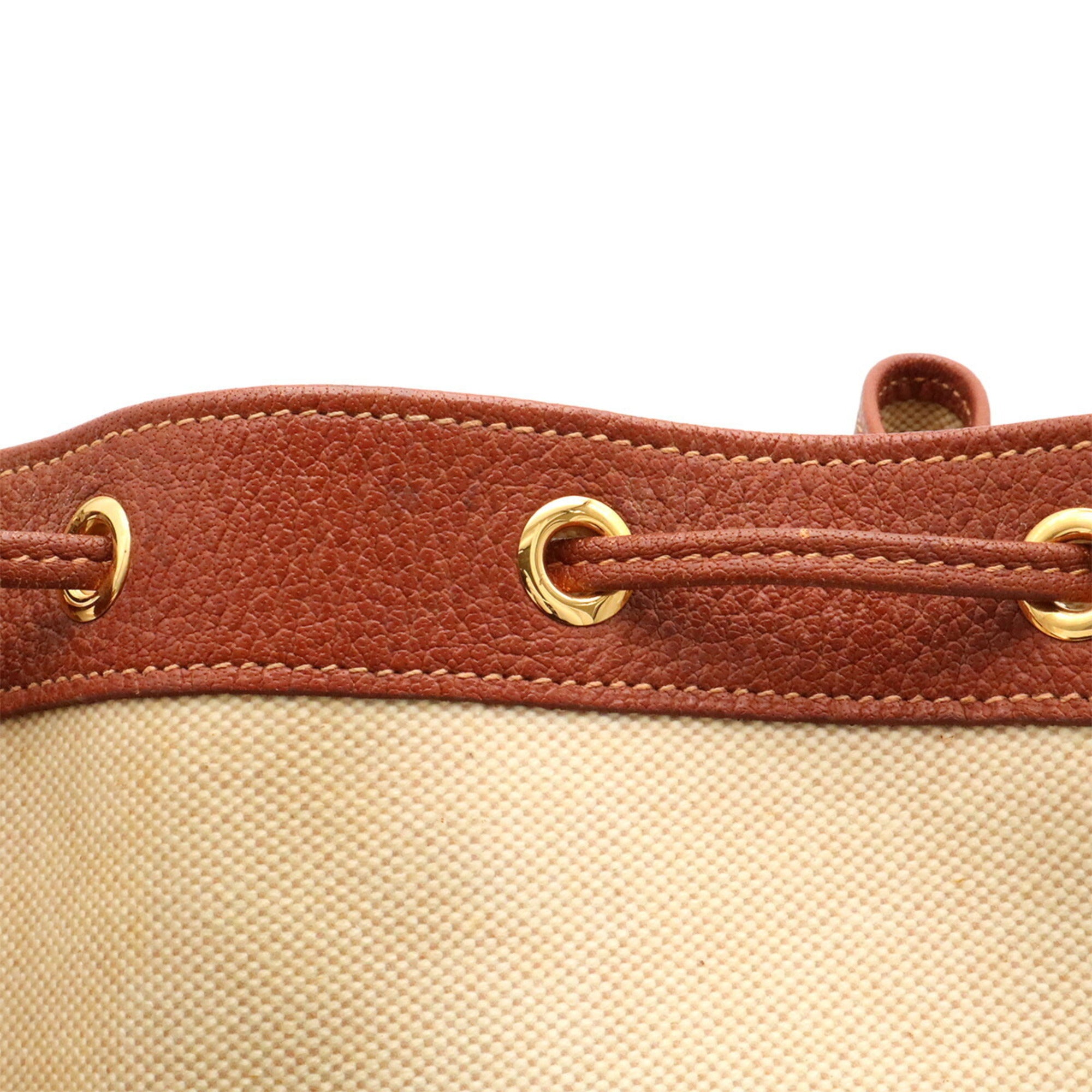 Hermes Beige Brown Toile H Handbag Shoulder Bag (Pre-Owned)