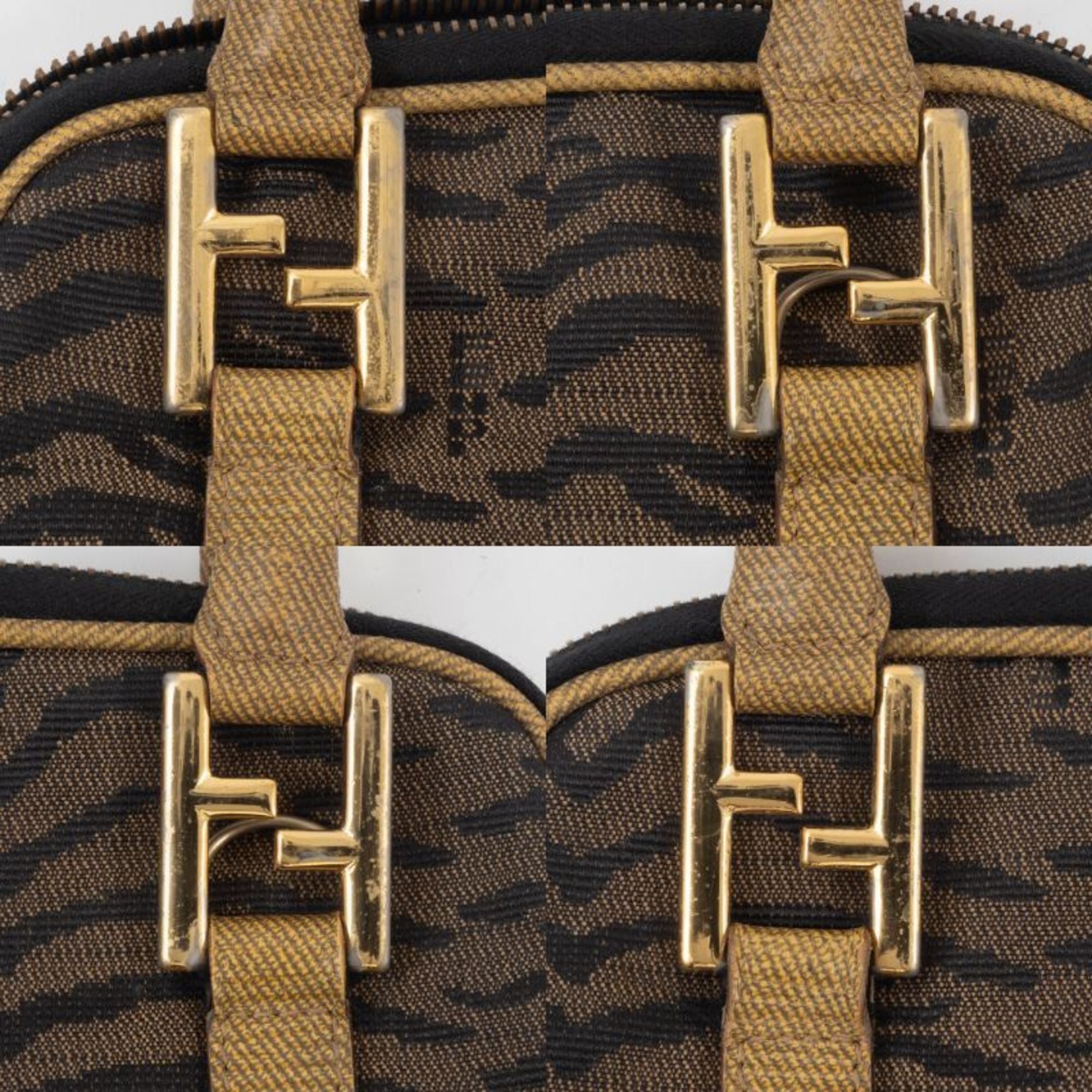 Fendi Brown Canvas Shoulder Bag (Pre-Owned)